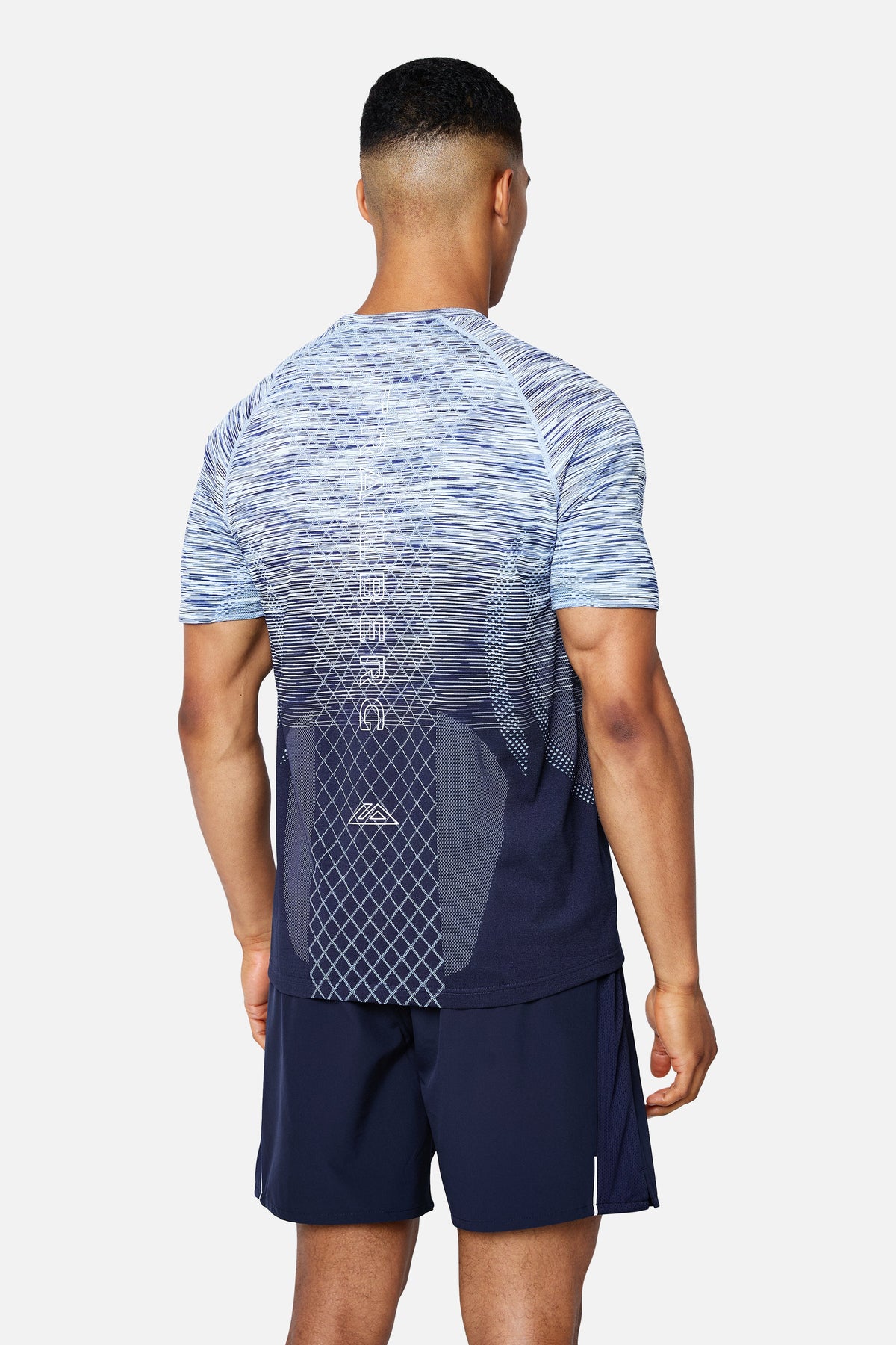 Stride Seamless Tee - Shadowcore/Steel Blue/Iceberg Blue/White
