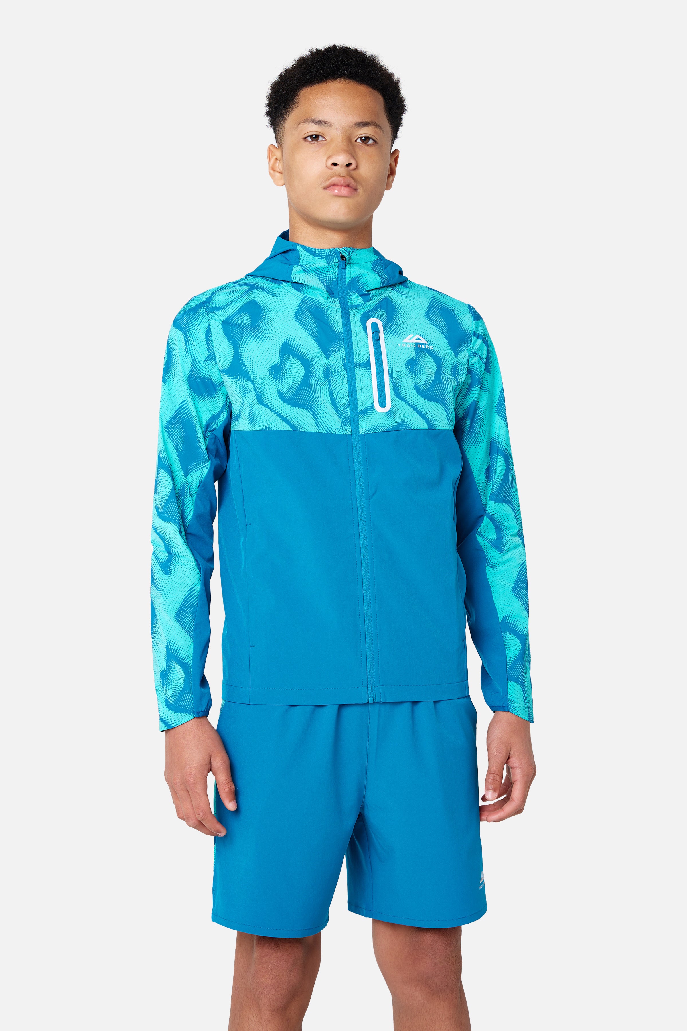 Boys Kinetic Windbreaker - Ocean Spray/Tropical Depths