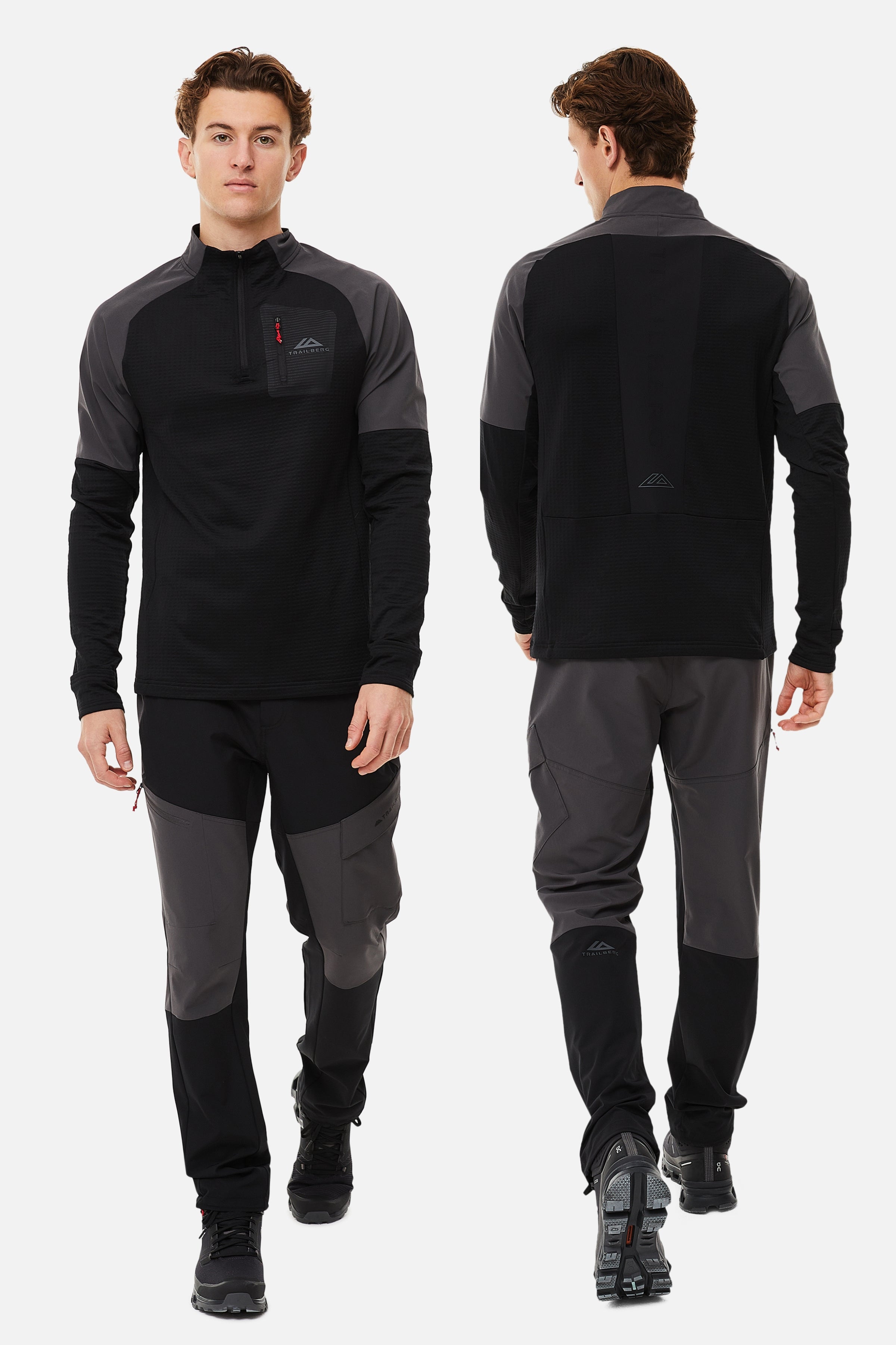 Elbrus 3.0 Quarter Zip Pant Set - Black/Grey