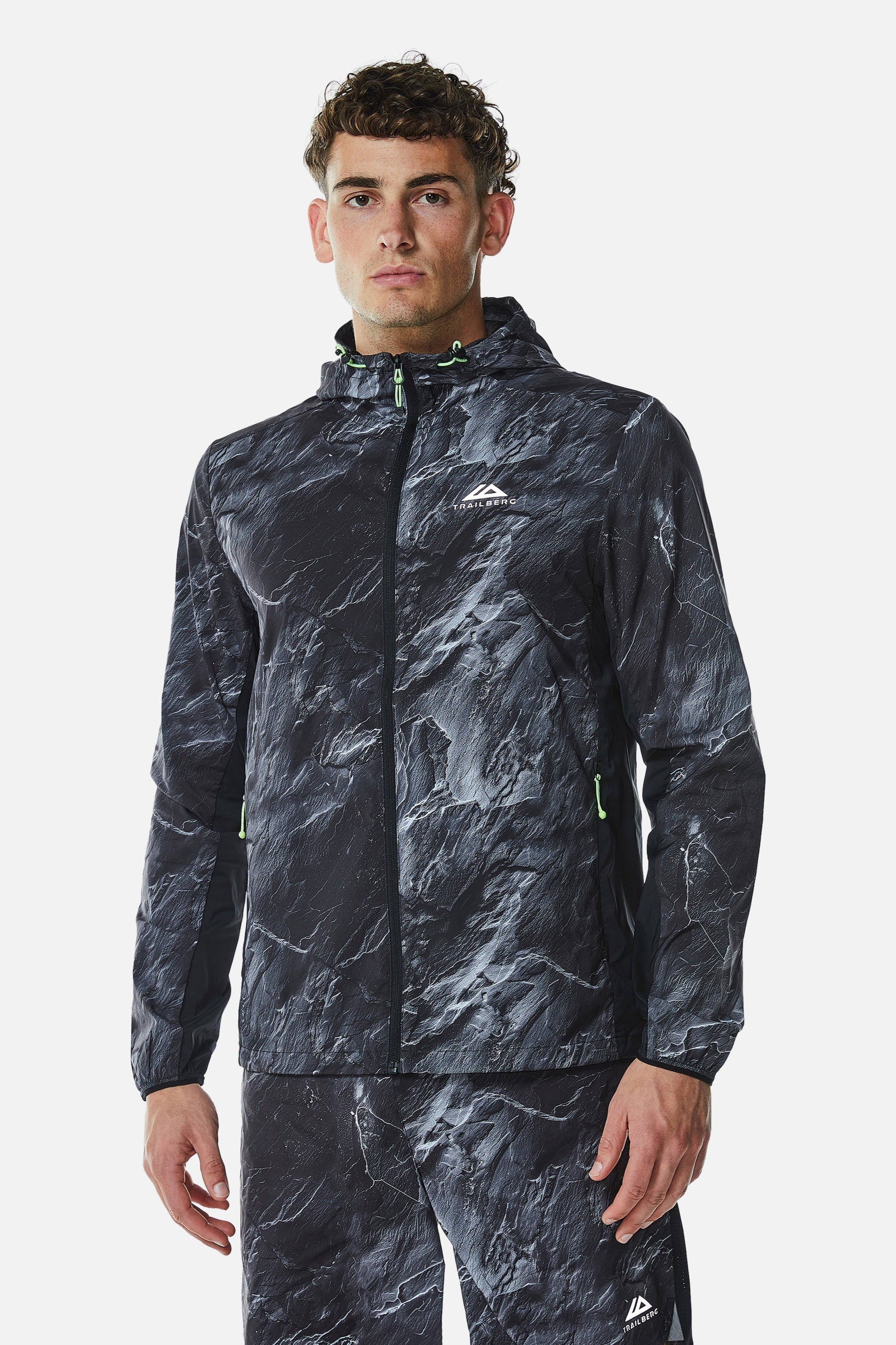 Vertex Obsidian Windbreaker - Black/Neon Lime