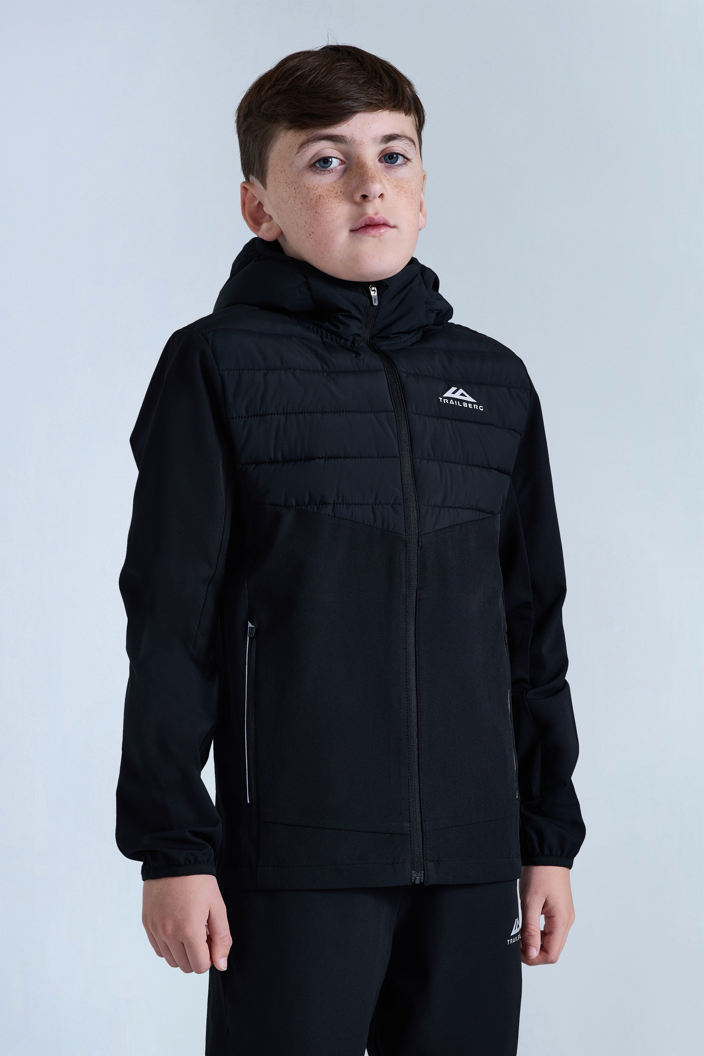 Boys Dune Hybrid Tracksuit - Black