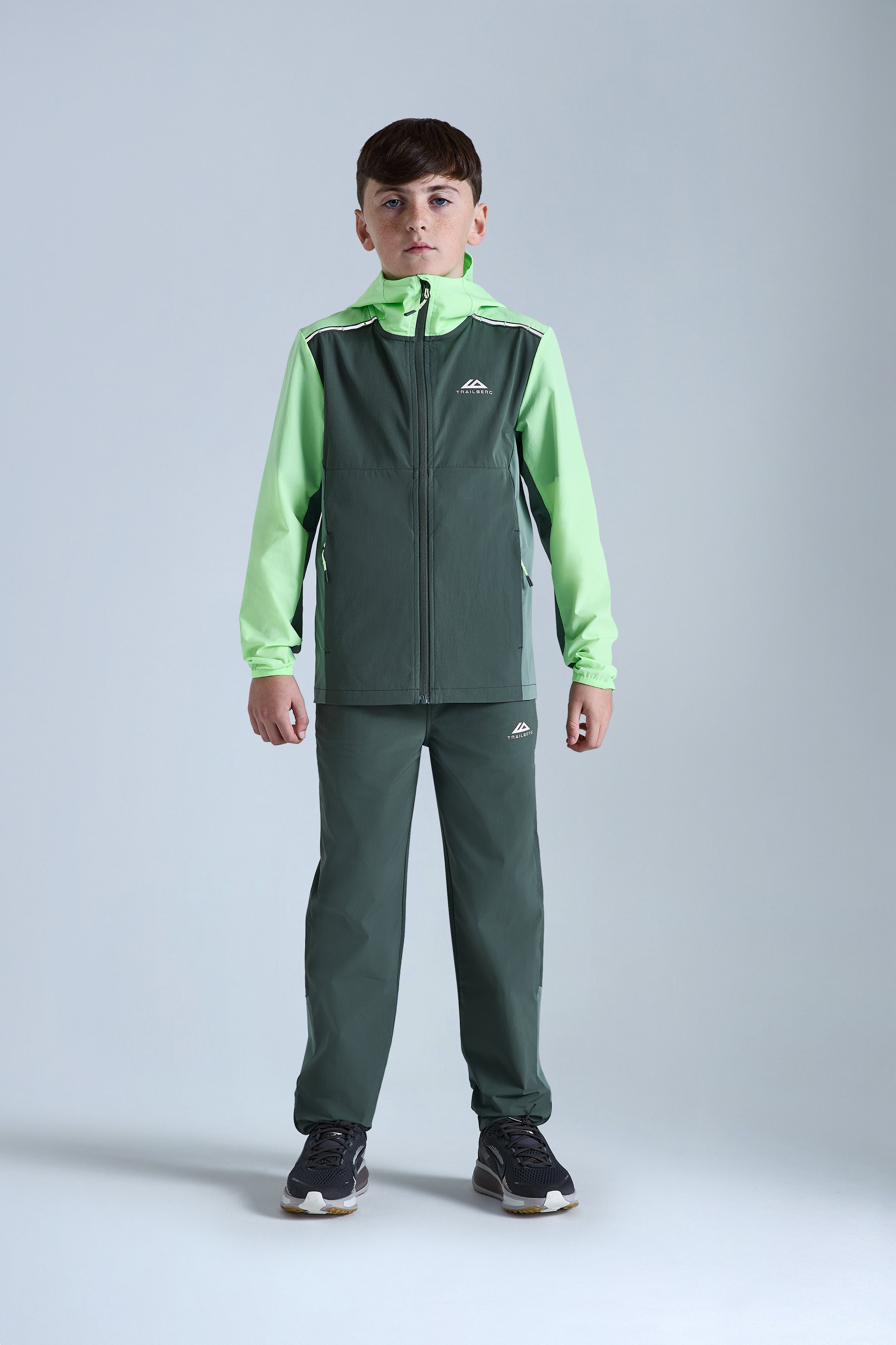 Boys Triathlon 2.0 Hood - Dark Fern/Tidal Green/Neon Lime