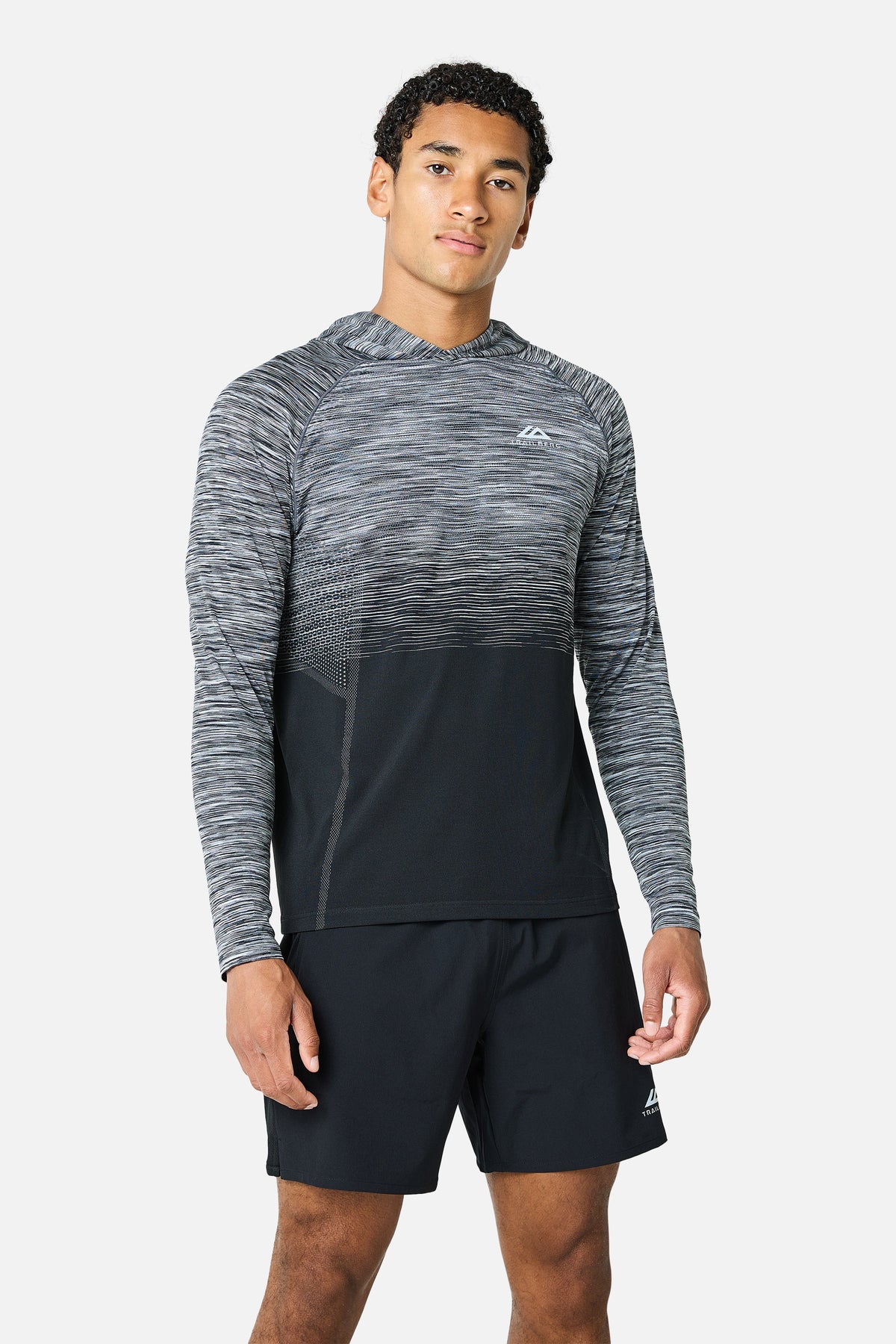 Arc Seamless Essentials 2.0 Hood Twinset - Black/Moon Grey