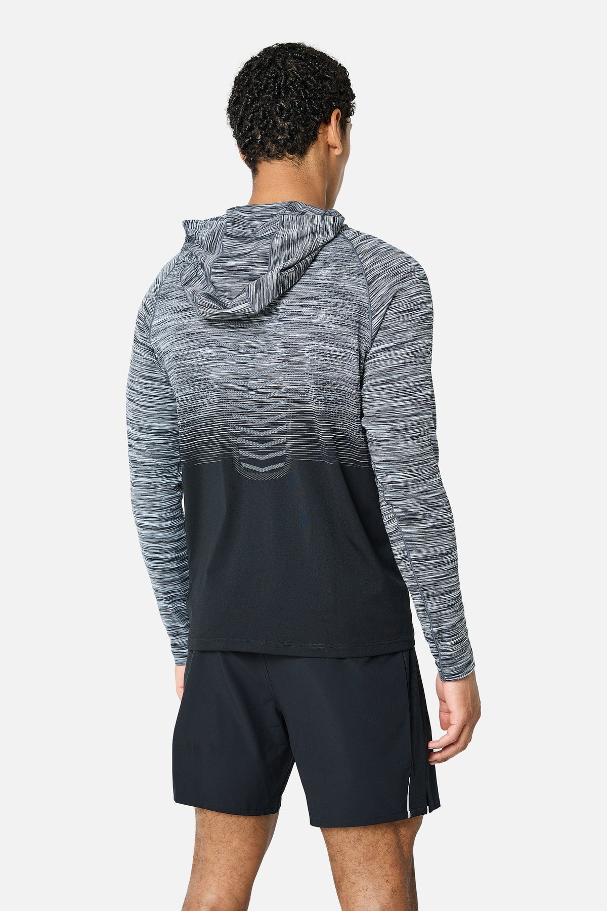Arc Seamless Essentials 2.0 Hood Twinset - Black/Moon Grey