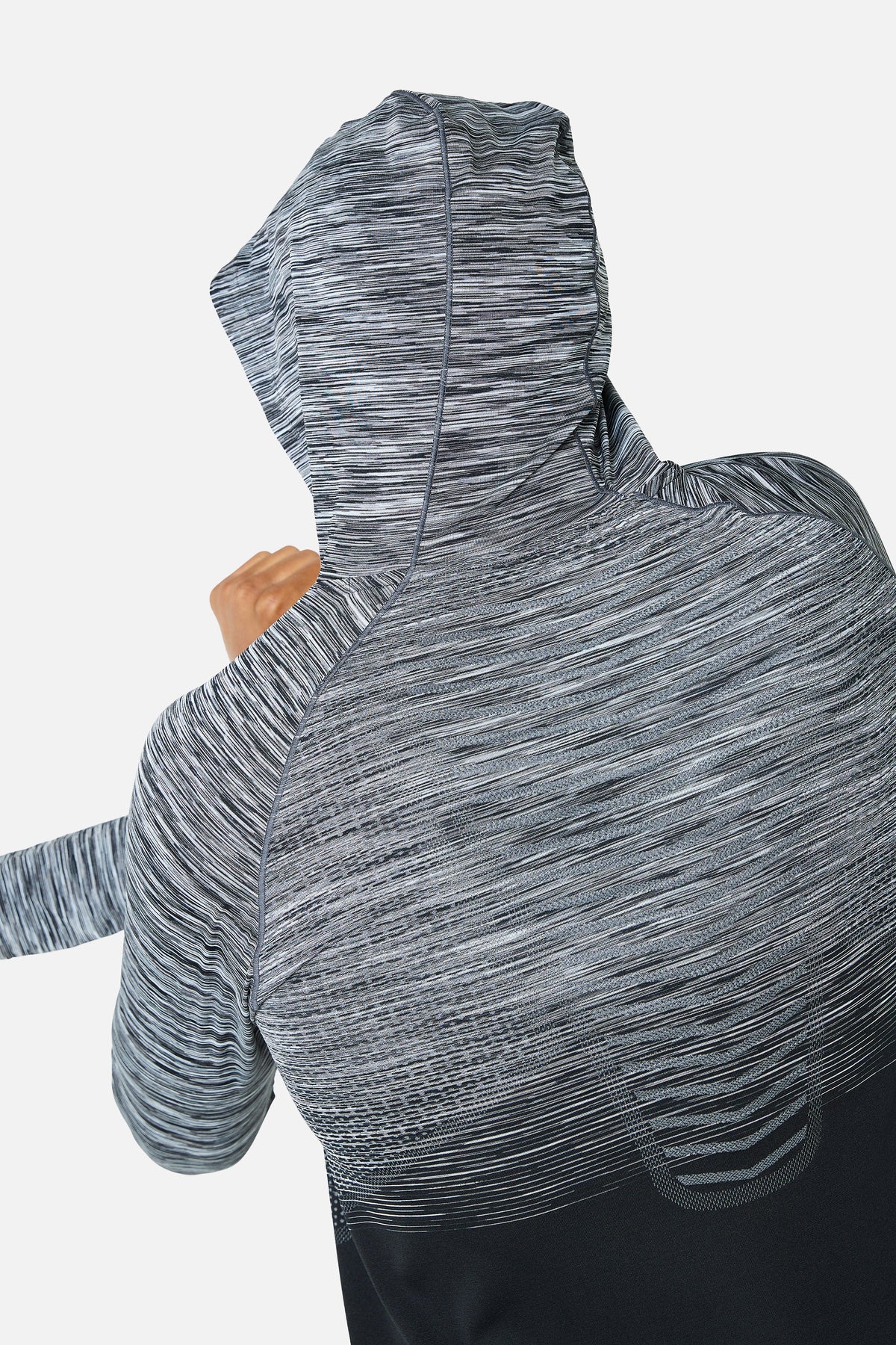 Arc Seamless Essentials 2.0 Hood Twinset - Black/Moon Grey