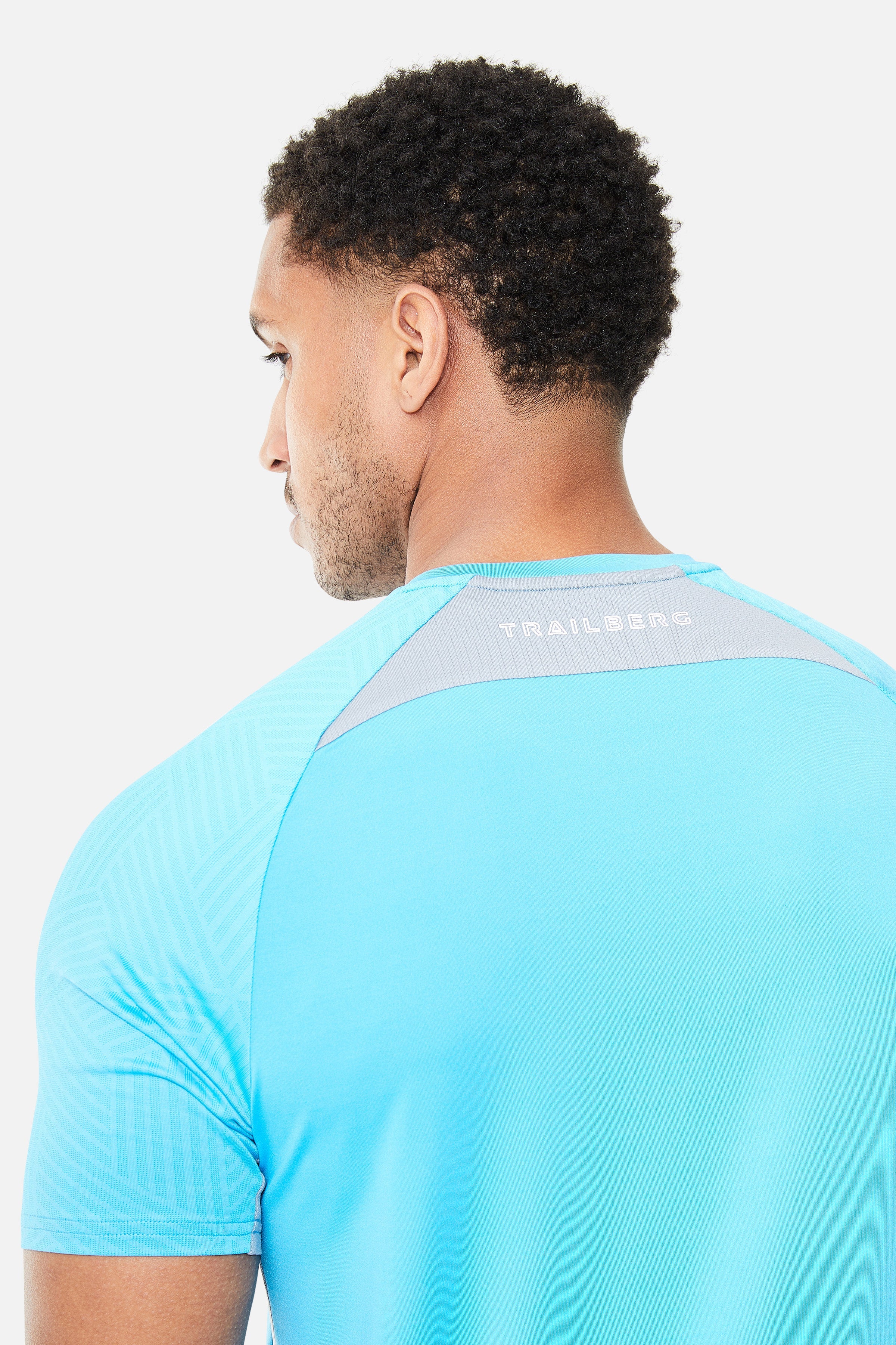 Axis Jacquard Tee - Aqua Wave/Frosted Fog