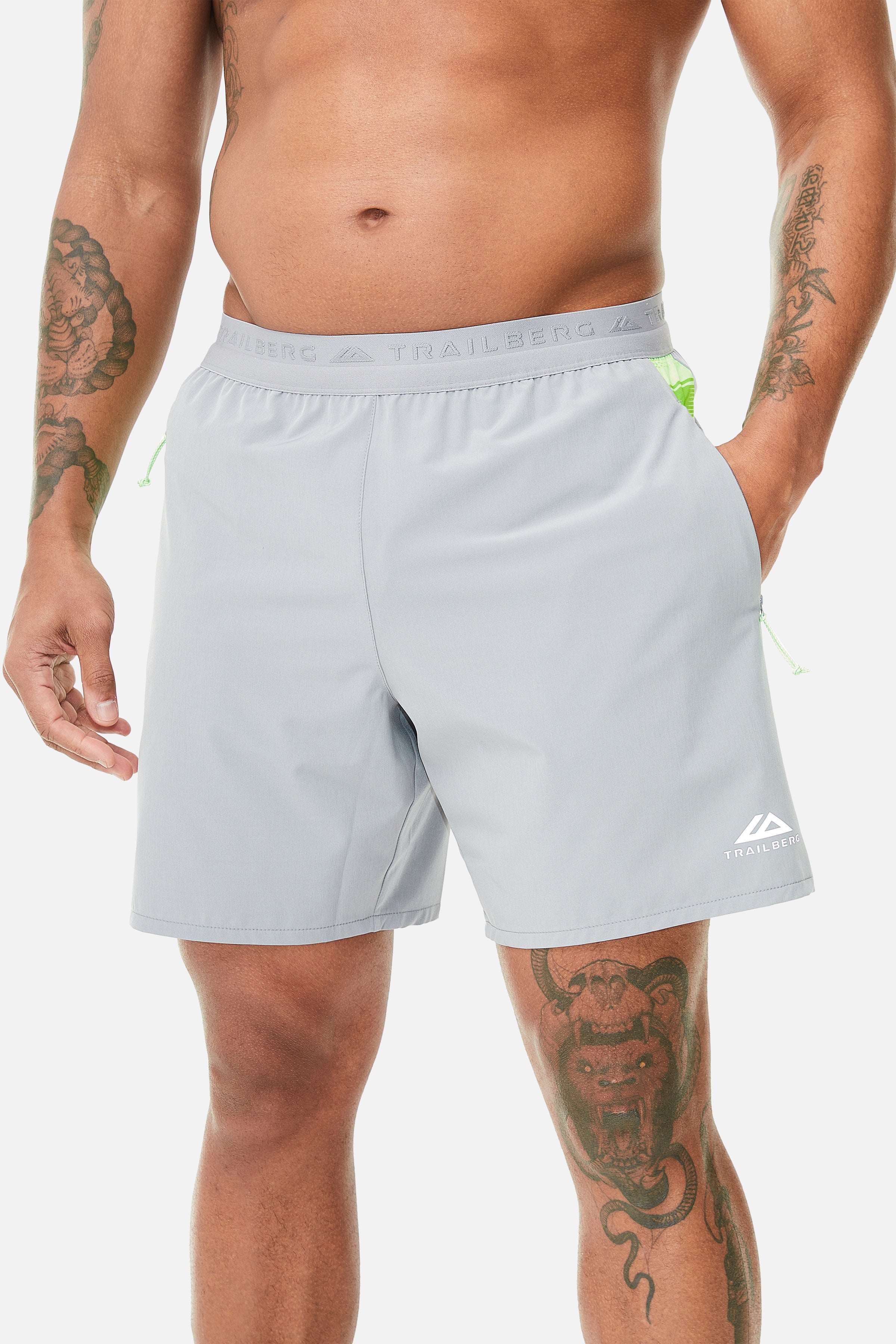 Dimension 2.0 Short - Moon Grey/Neon Lime/Vivid Green