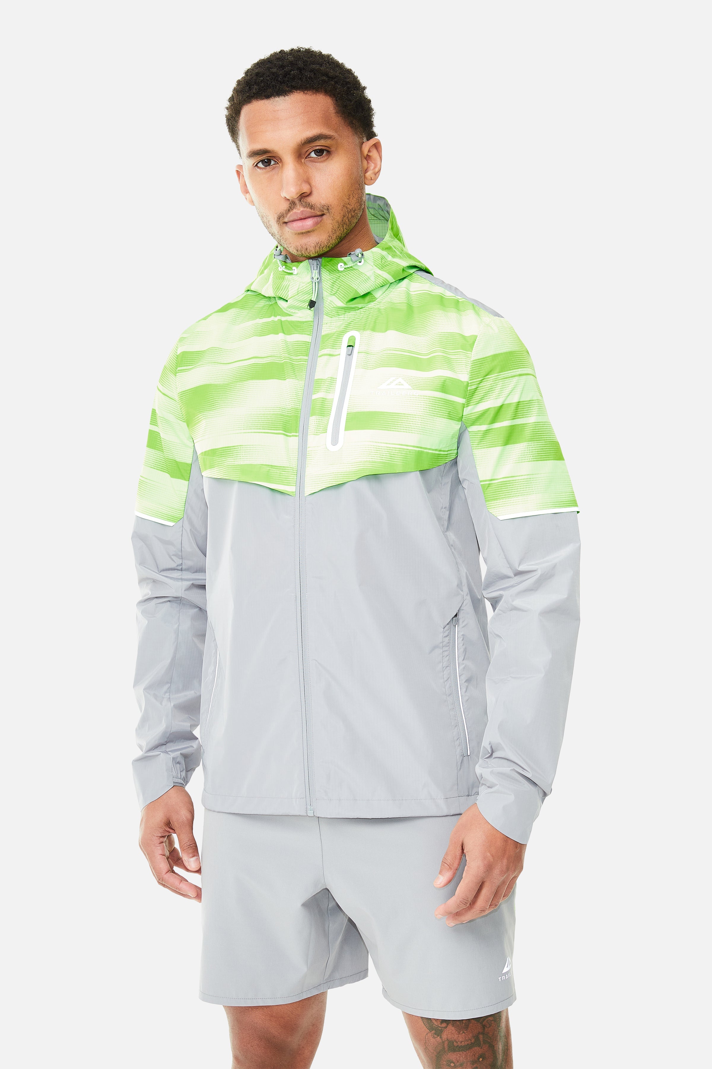 Dimension 2.0 Windbreaker - Moon Grey/Neon Lime/Vivid Green