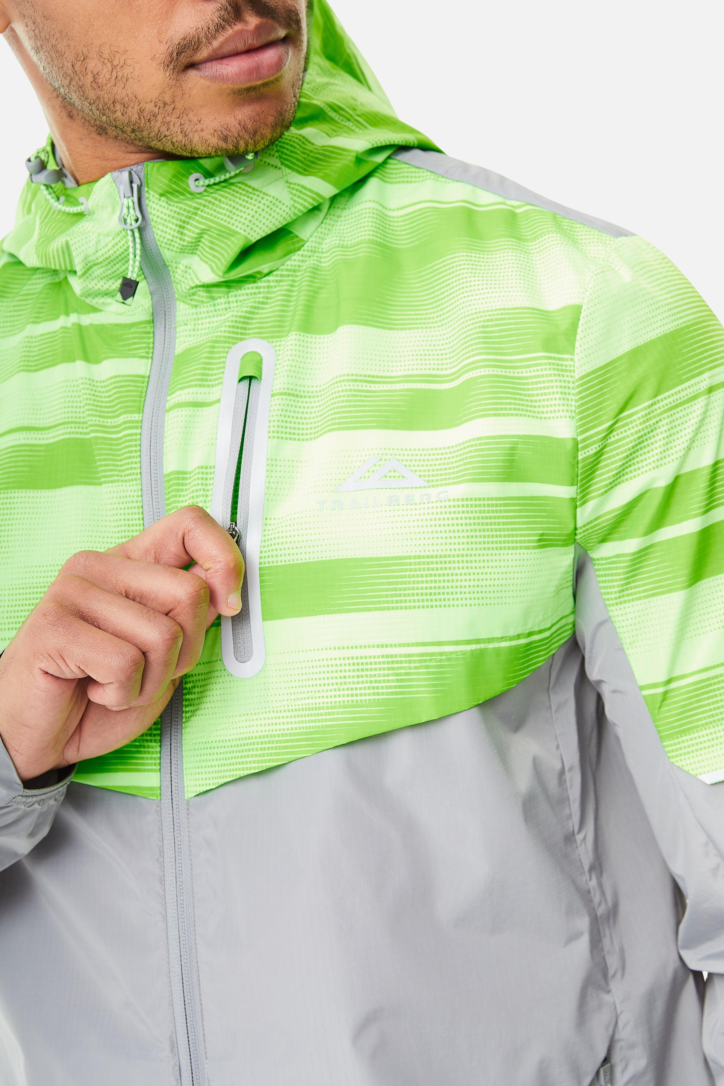 Dimension 2.0 Windbreaker - Moon Grey/Neon Lime/Vivid Green