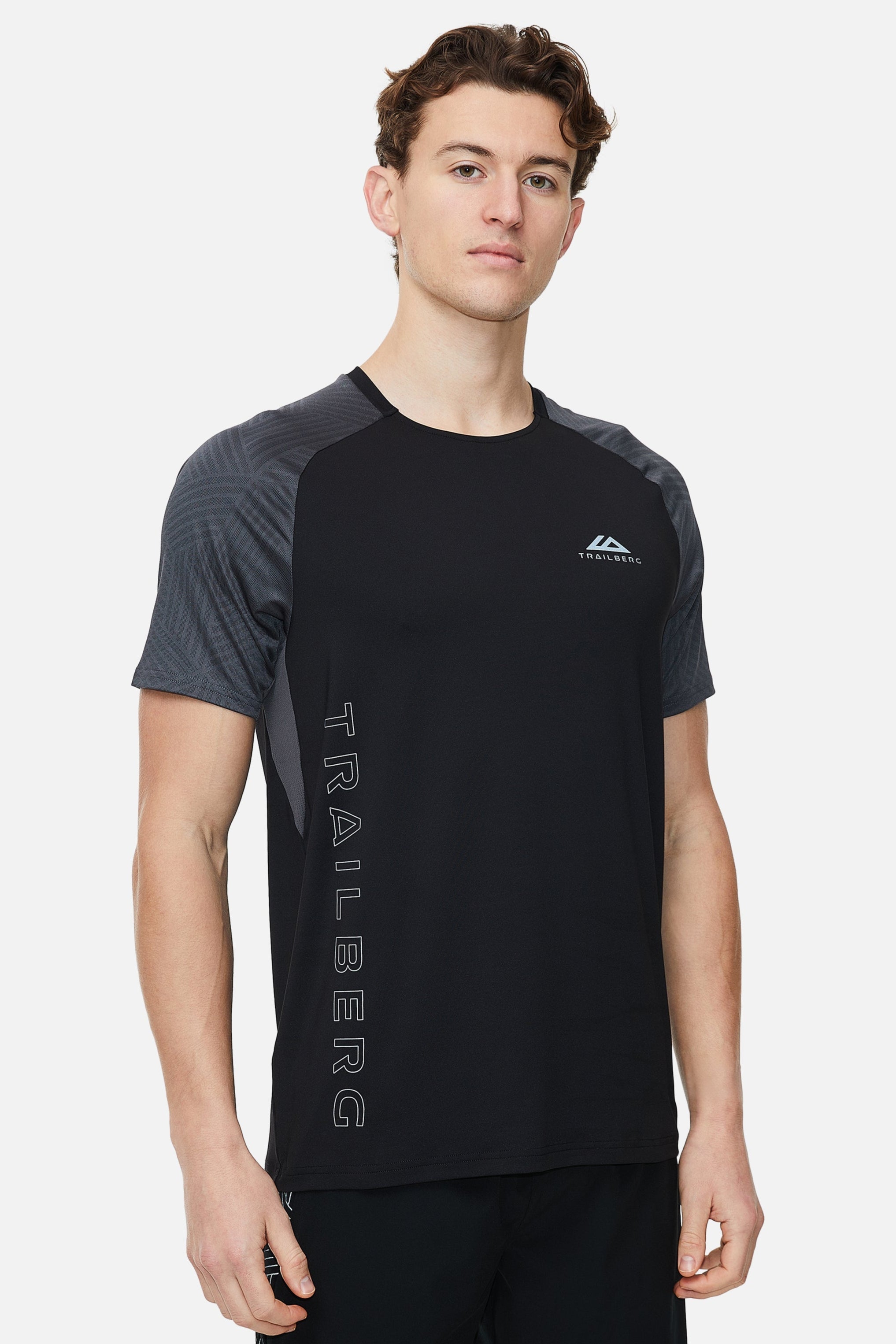 Axis Jacquard Tee - Black/Volcano Grey