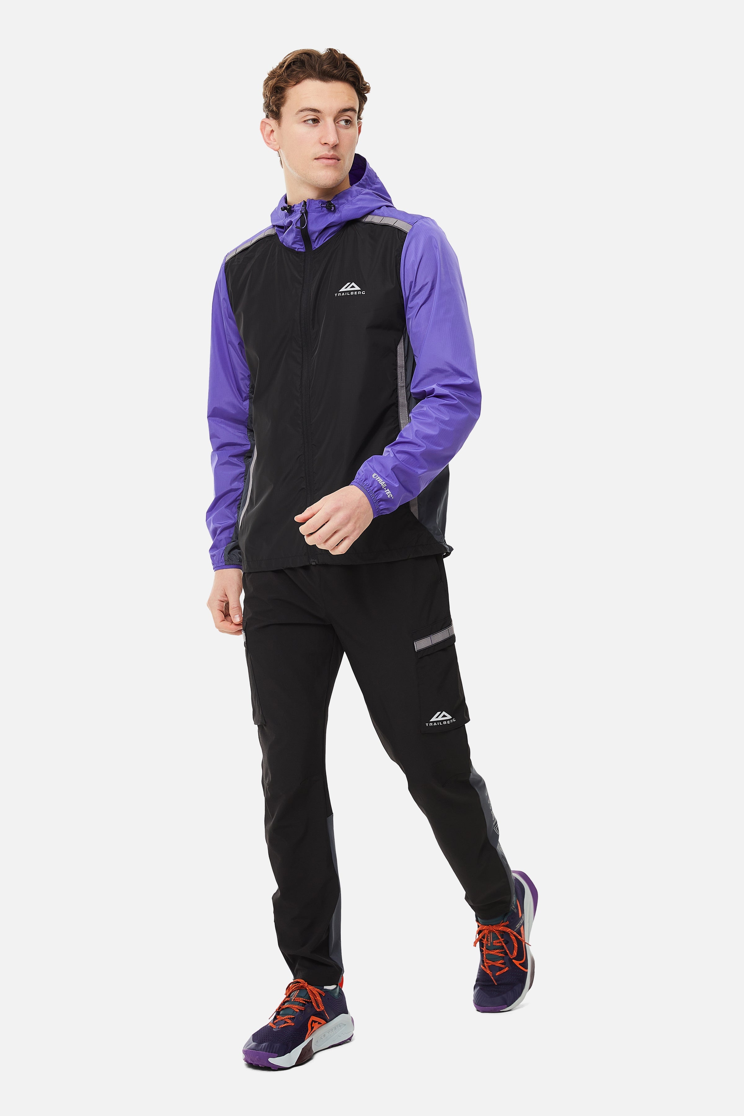 SS25 Triathlon Tracksuit - Black/Grey/Purple