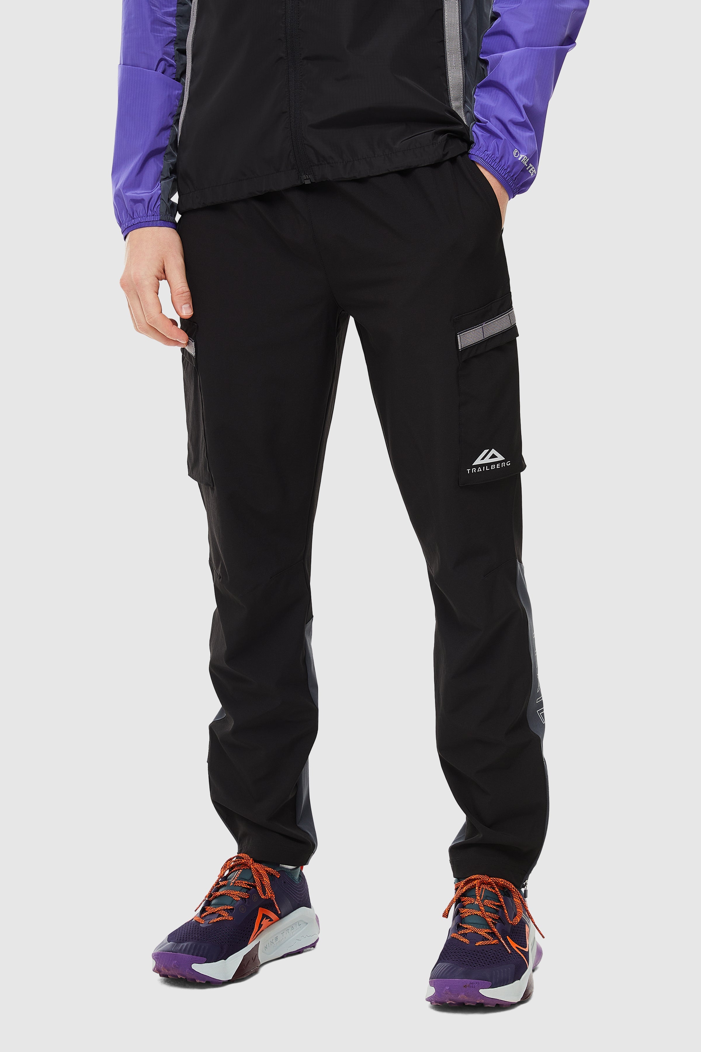 SS25 Triathlon Tracksuit - Black/Grey/Purple