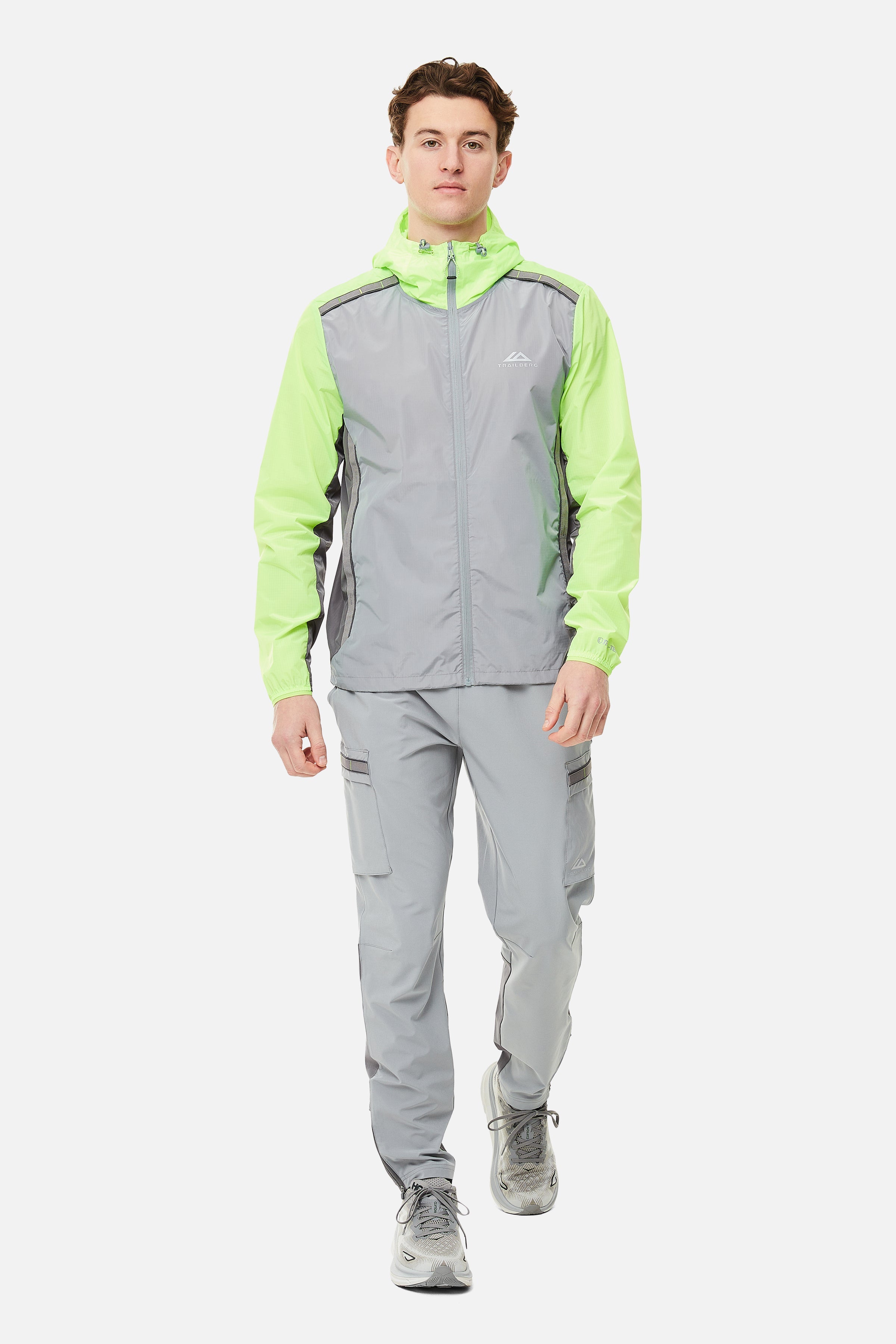 SS25 Triathlon Windbreaker - Smoke Grey/Moon Grey/Neon Lime