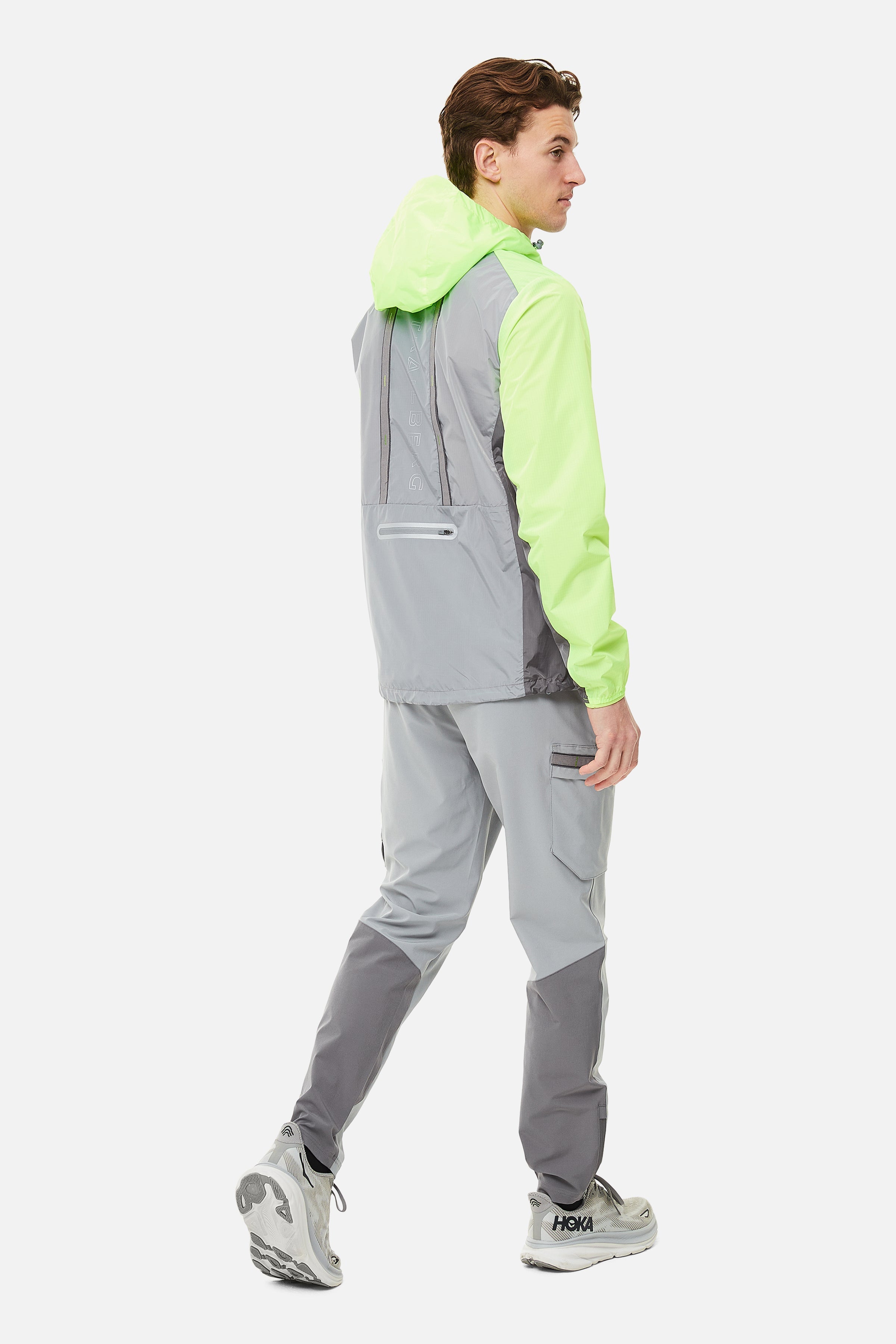 SS25 Triathlon Windbreaker - Smoke Grey/Moon Grey/Neon Lime