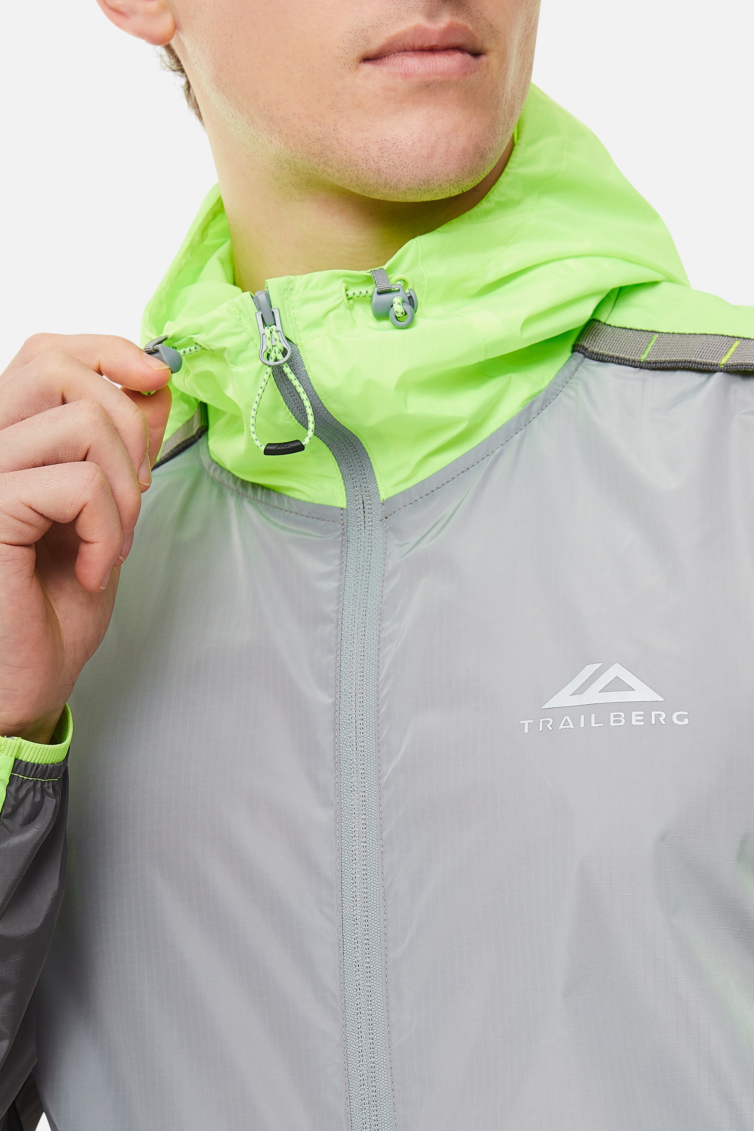 SS25 Triathlon Windbreaker - Smoke Grey/Moon Grey/Neon Lime