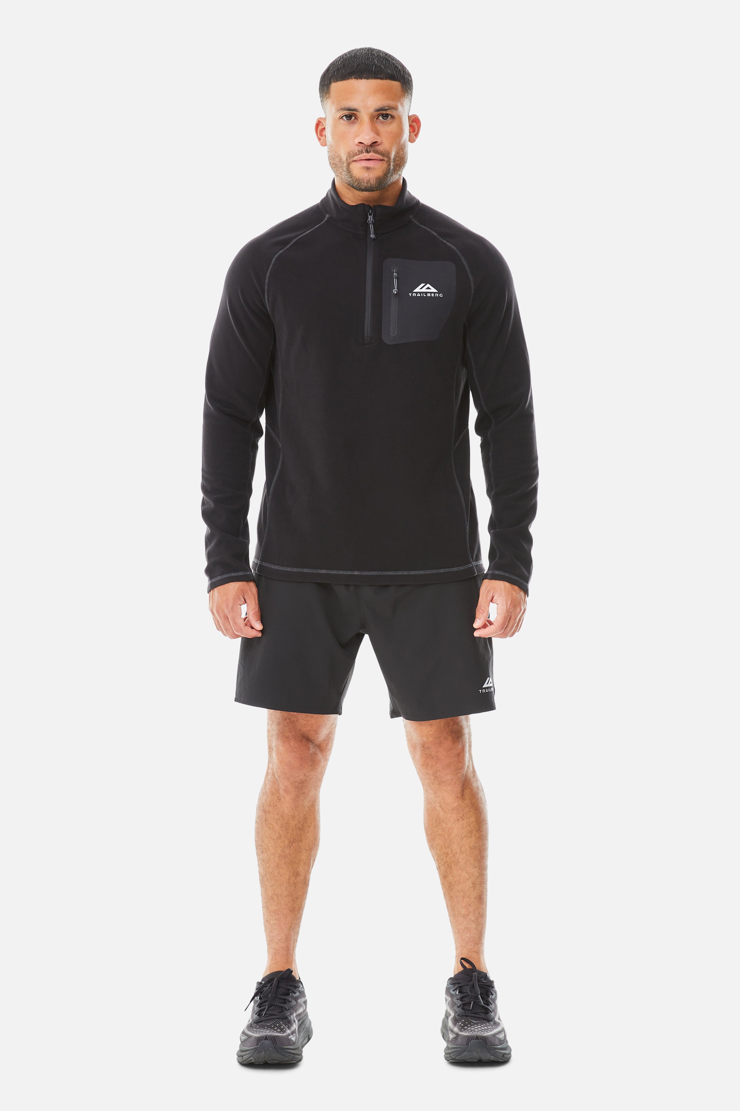 Radius Essentials 2.0 1/4 Zip Twinset - Black