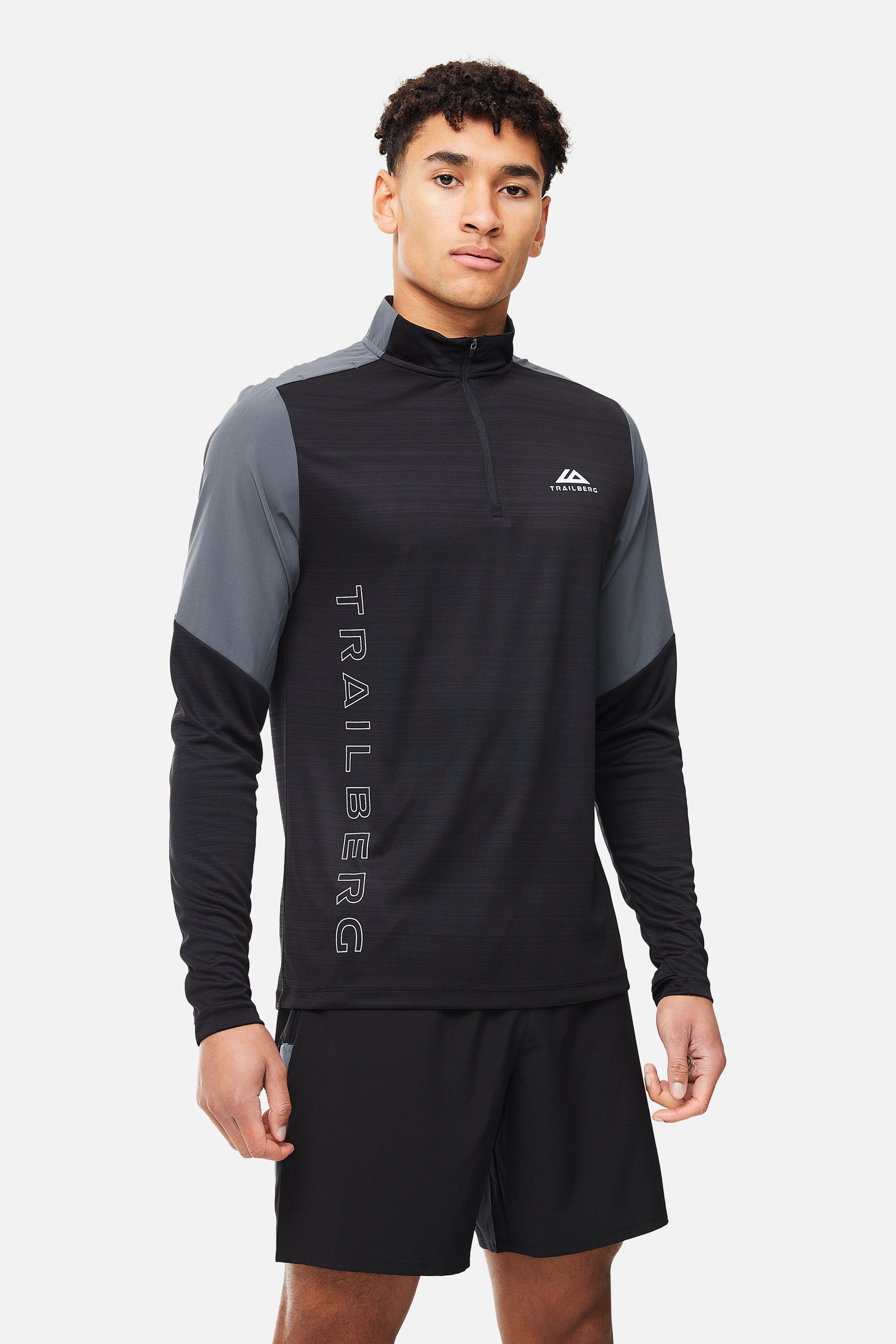 SS25 Triathlon Quarter Zip Set - Black/Grey