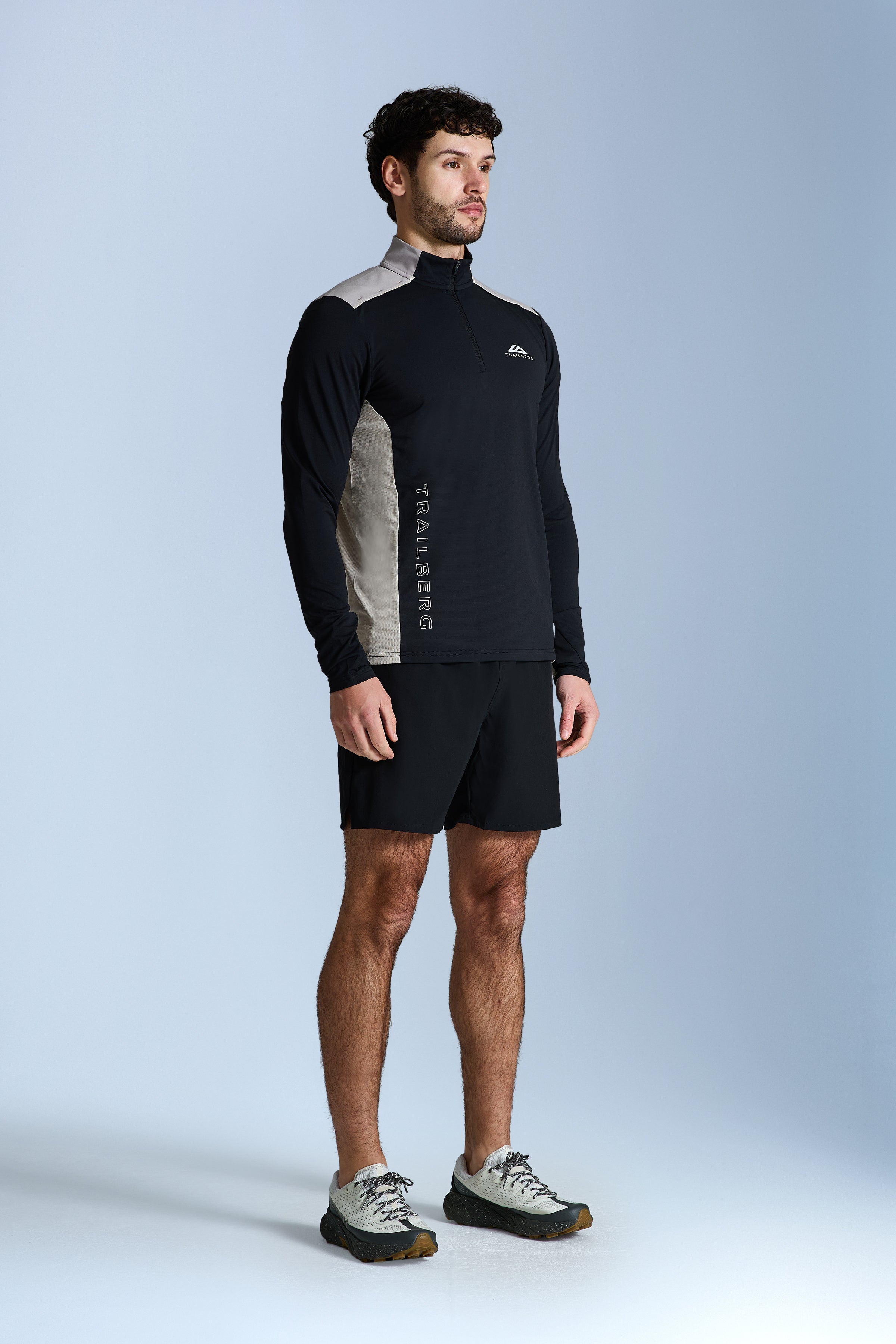 AW25 Triathlon 1/4 Zip - Black/Pale Taupe/Fossil Brown