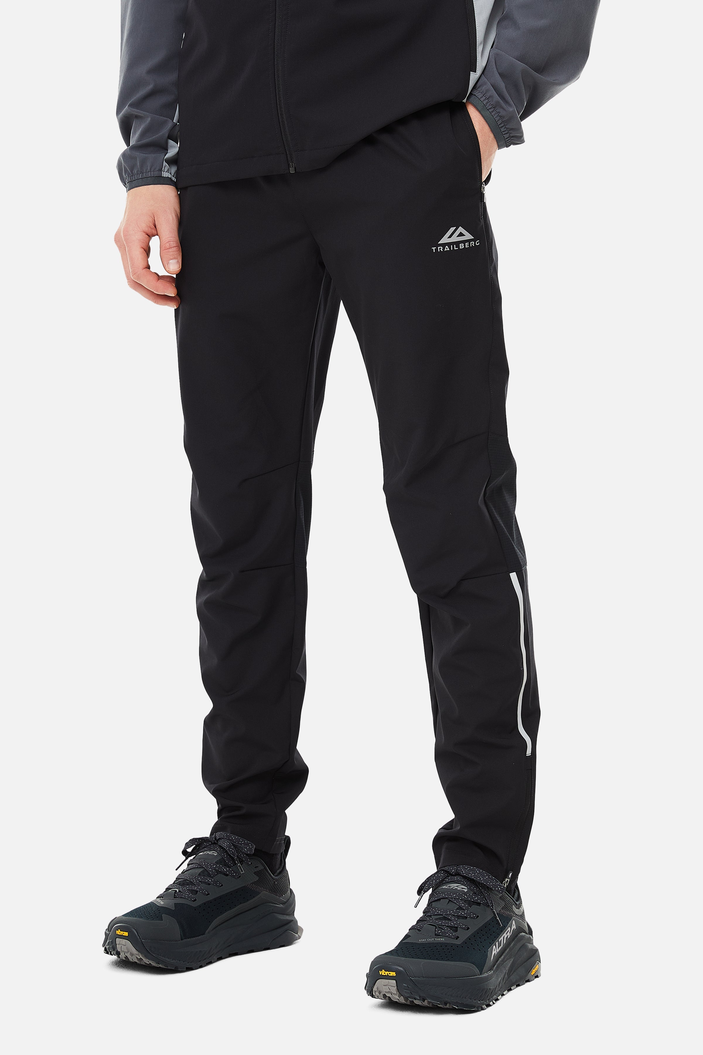 Tricolour Rapid Keyline Tracksuit - Black/Iron Grey/Moon Grey