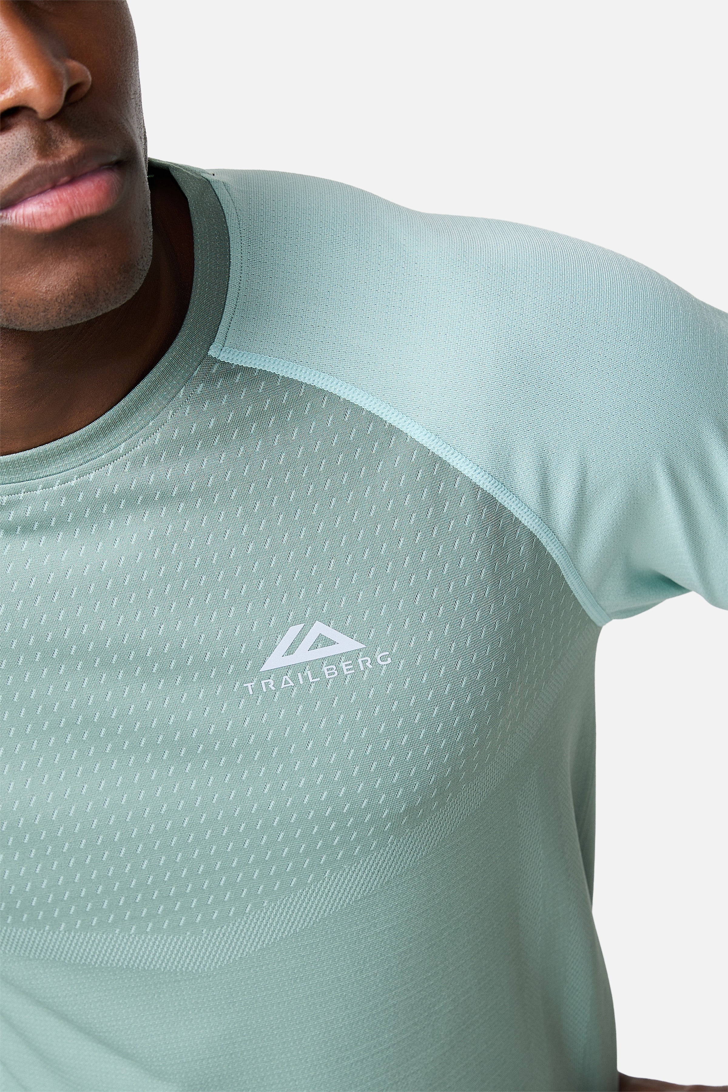 Rapid Dash Seamless Tee - Willow Green/Tide Mist