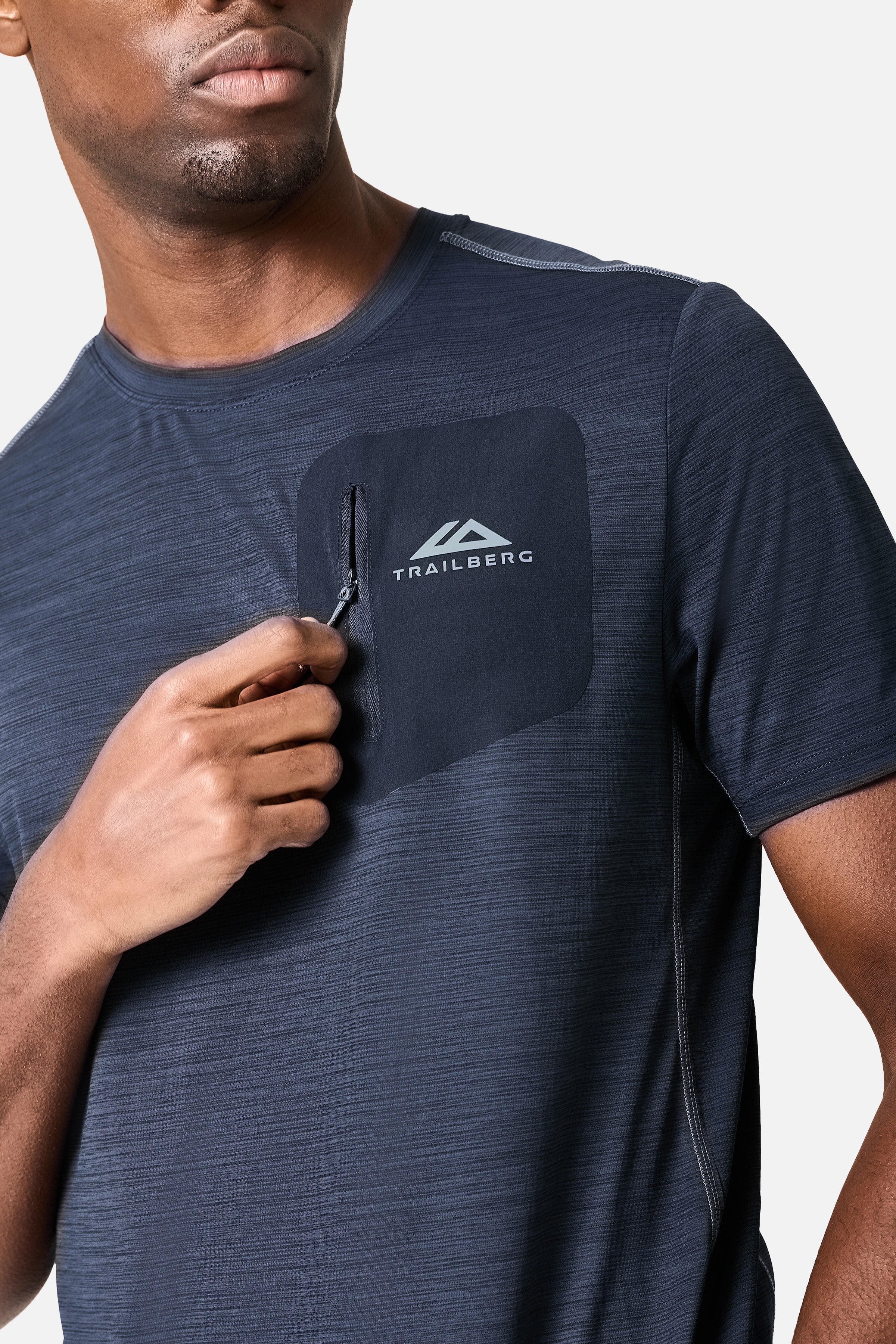 District Pocket Tee - Deep Ocean/Storm Grey
