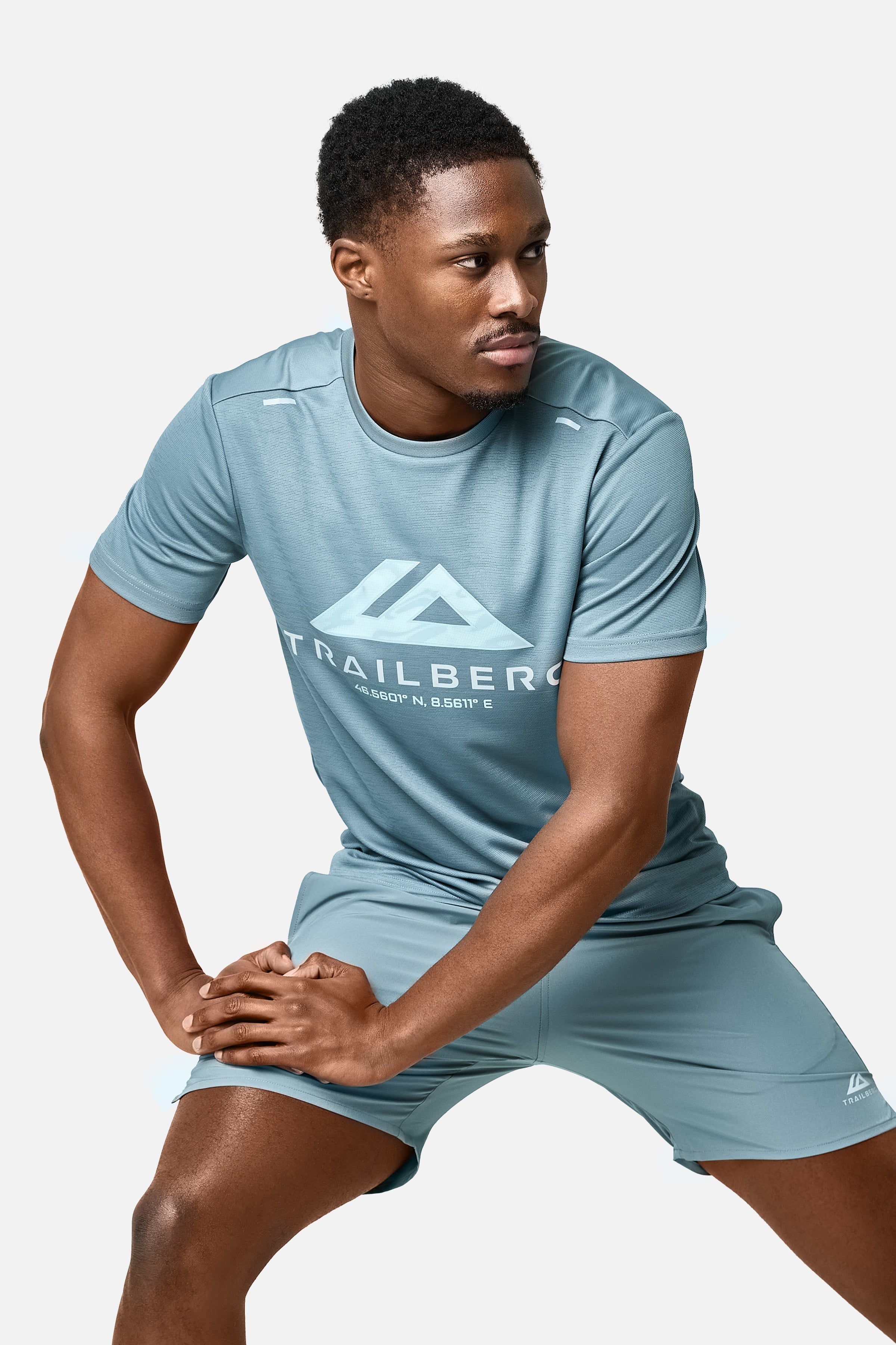 Blur Large Logo Tee - Frosted Denim