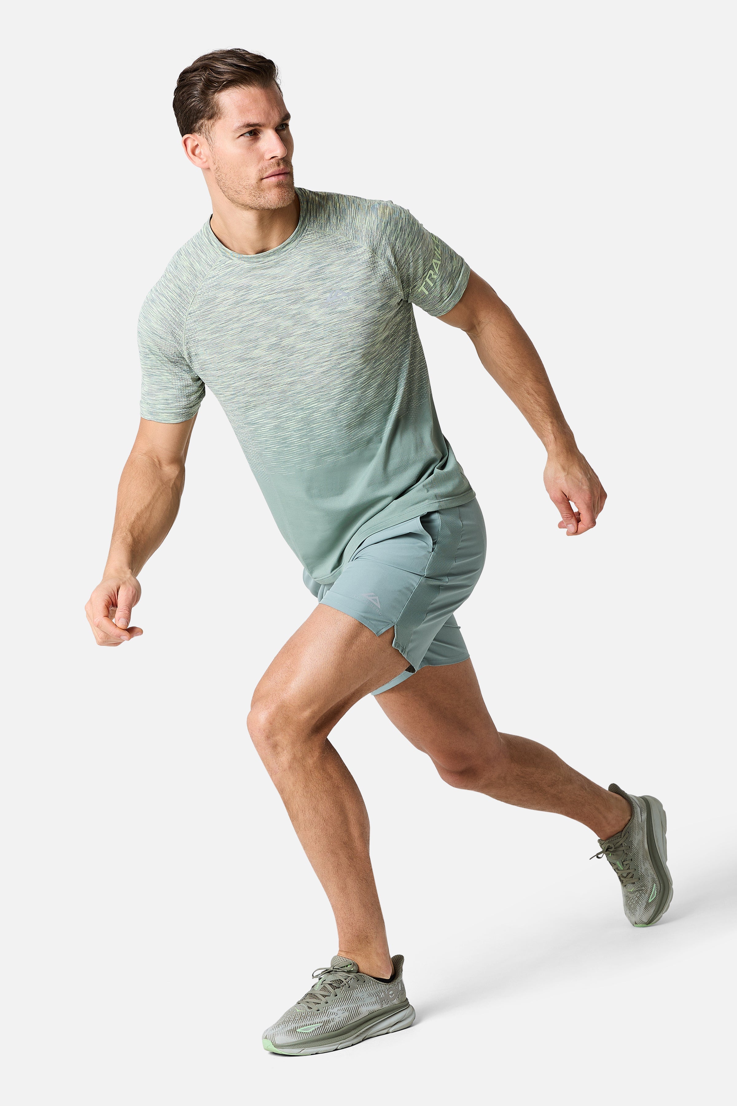 Arc Seamless T-shirt - Willow Green/Mossy Taupe/Fern Ash/Mint Green