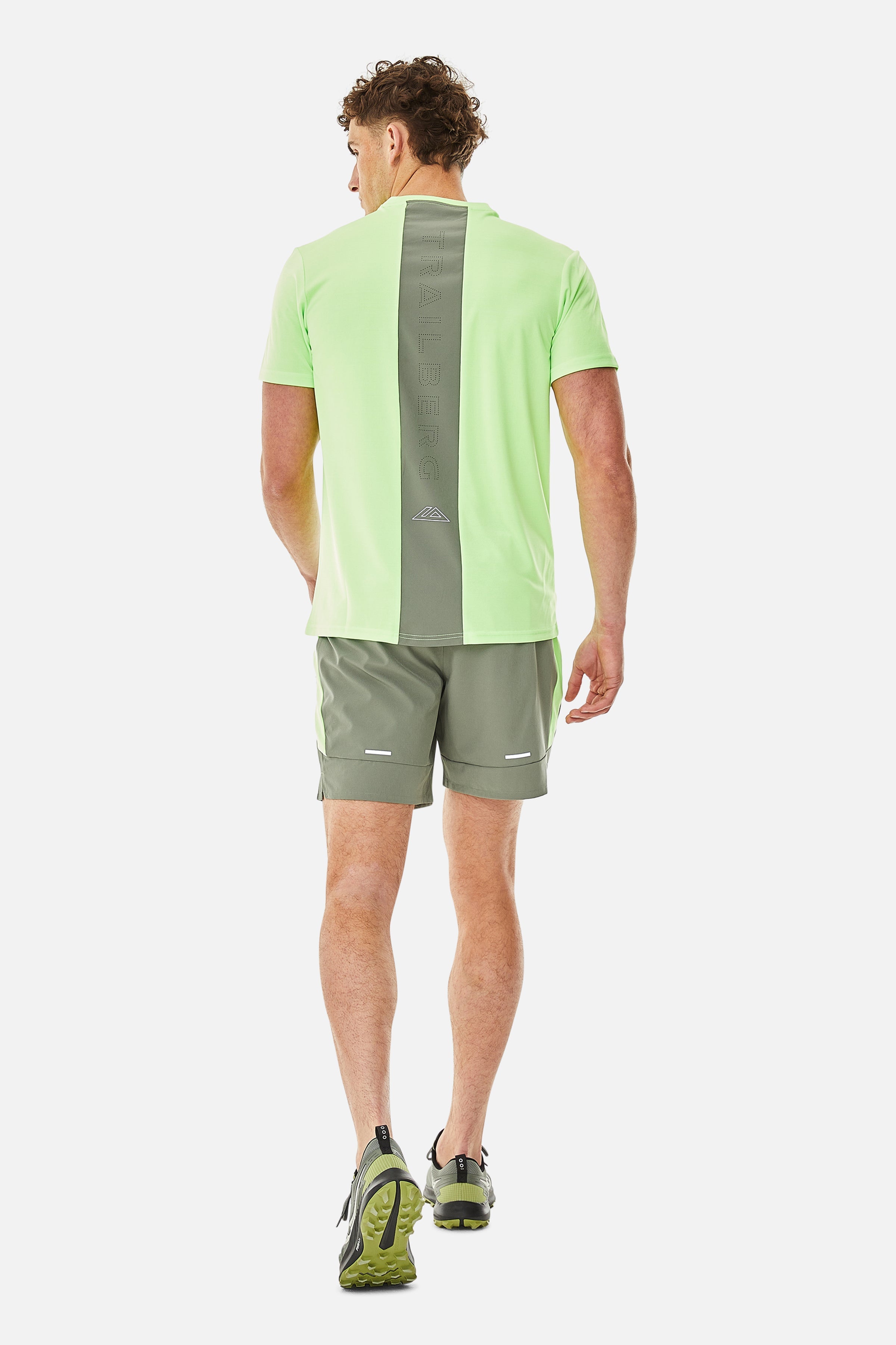 Cloud SS25 Tee - Pine Dust/Neon Lime