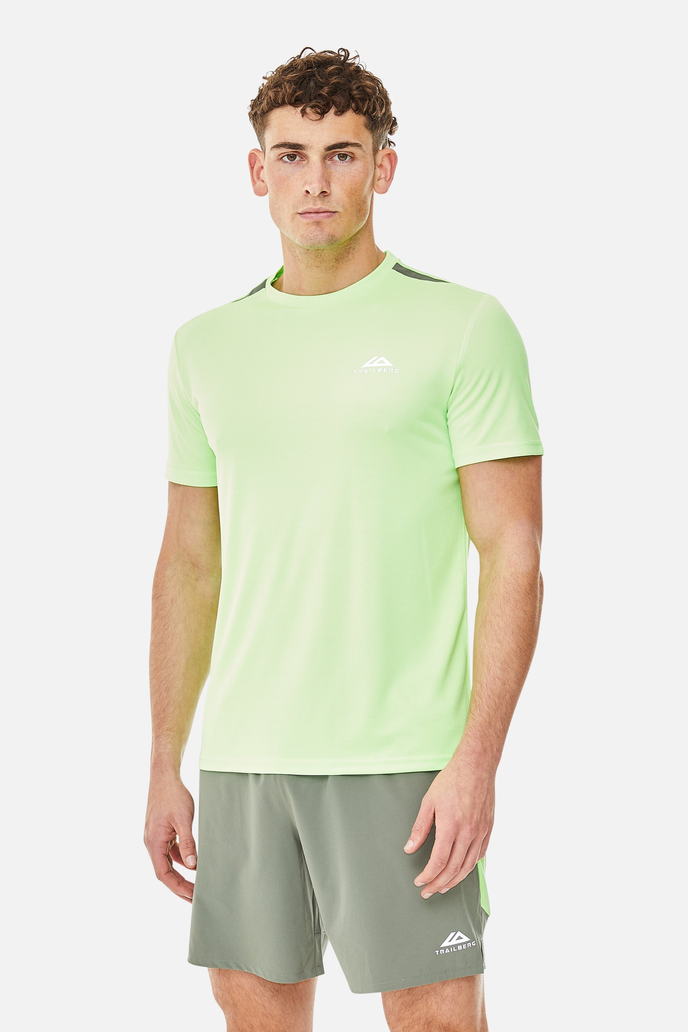 Cloud SS25 Tee - Pine Dust/Neon Lime