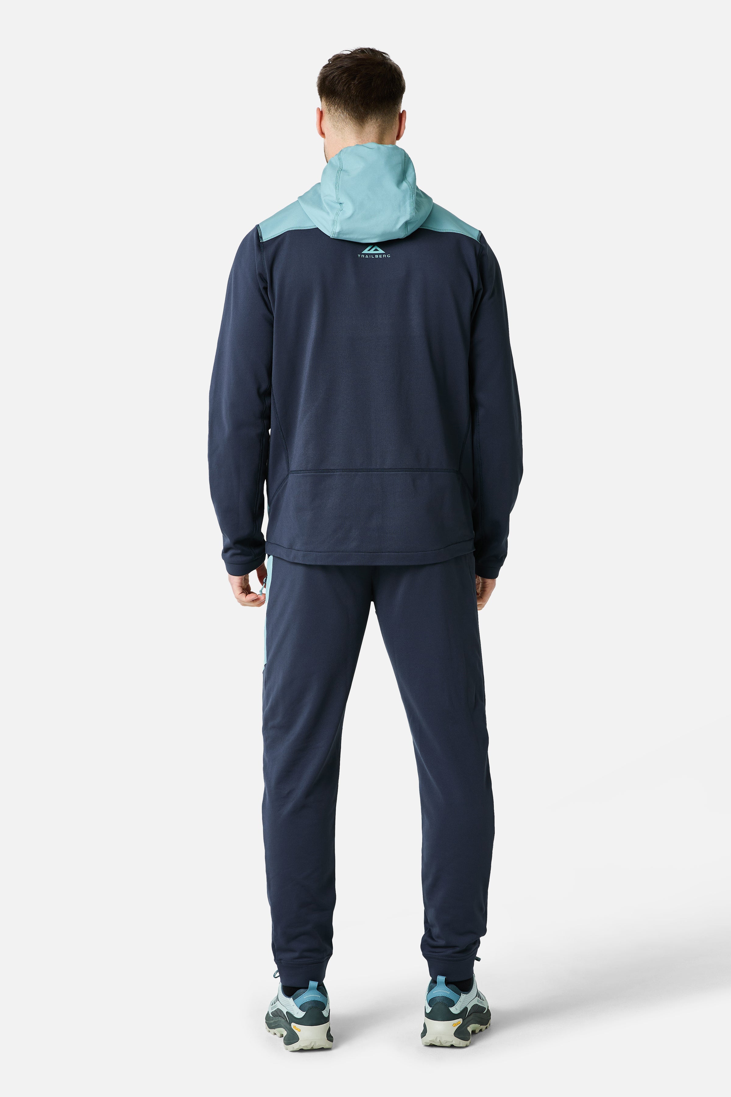 Vale Gridded Fleece Trainingsanzug - Sturmblau/Tiefseeblau