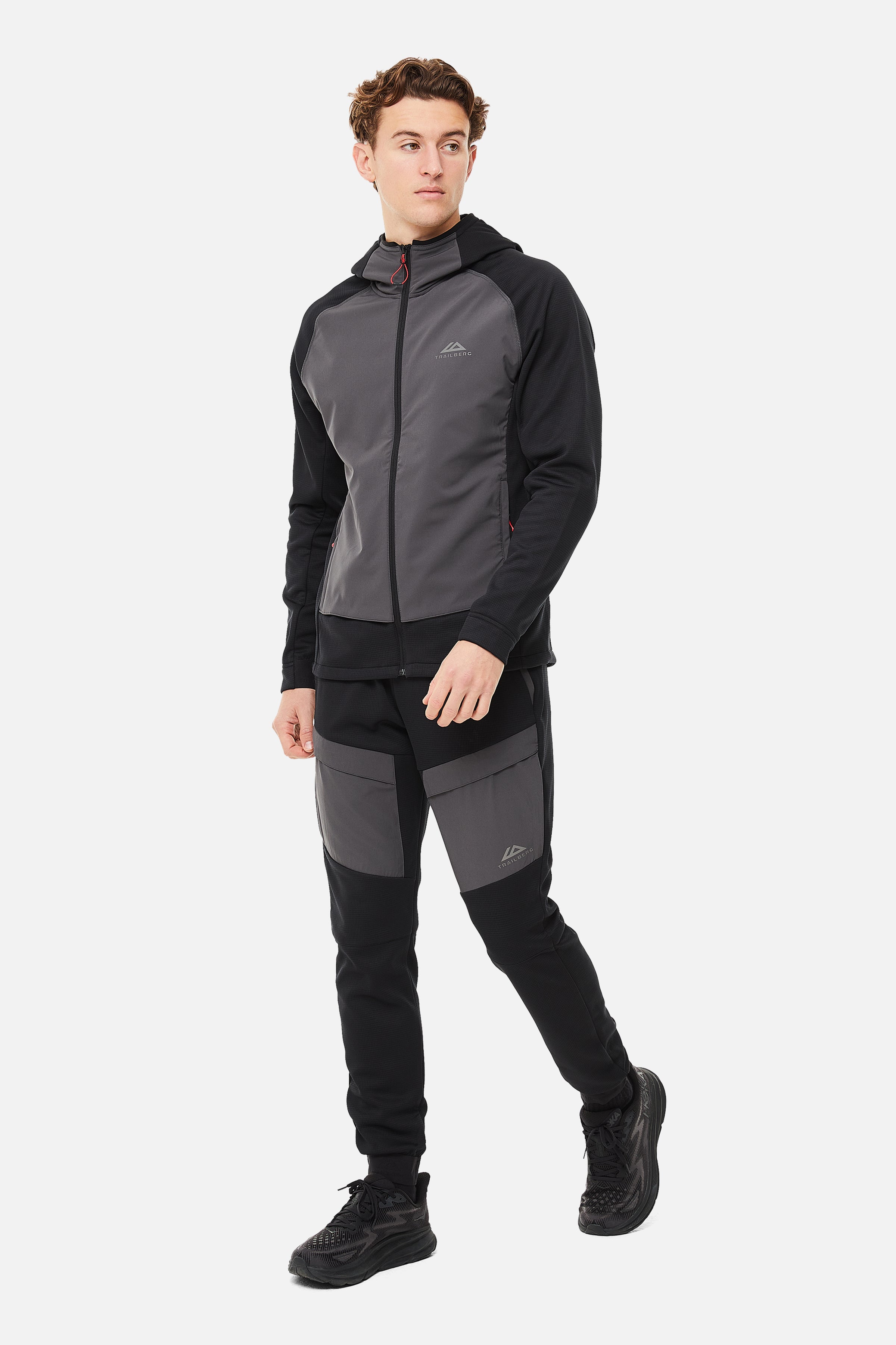 Glacier Fleece Tracksuit - Black/Grey