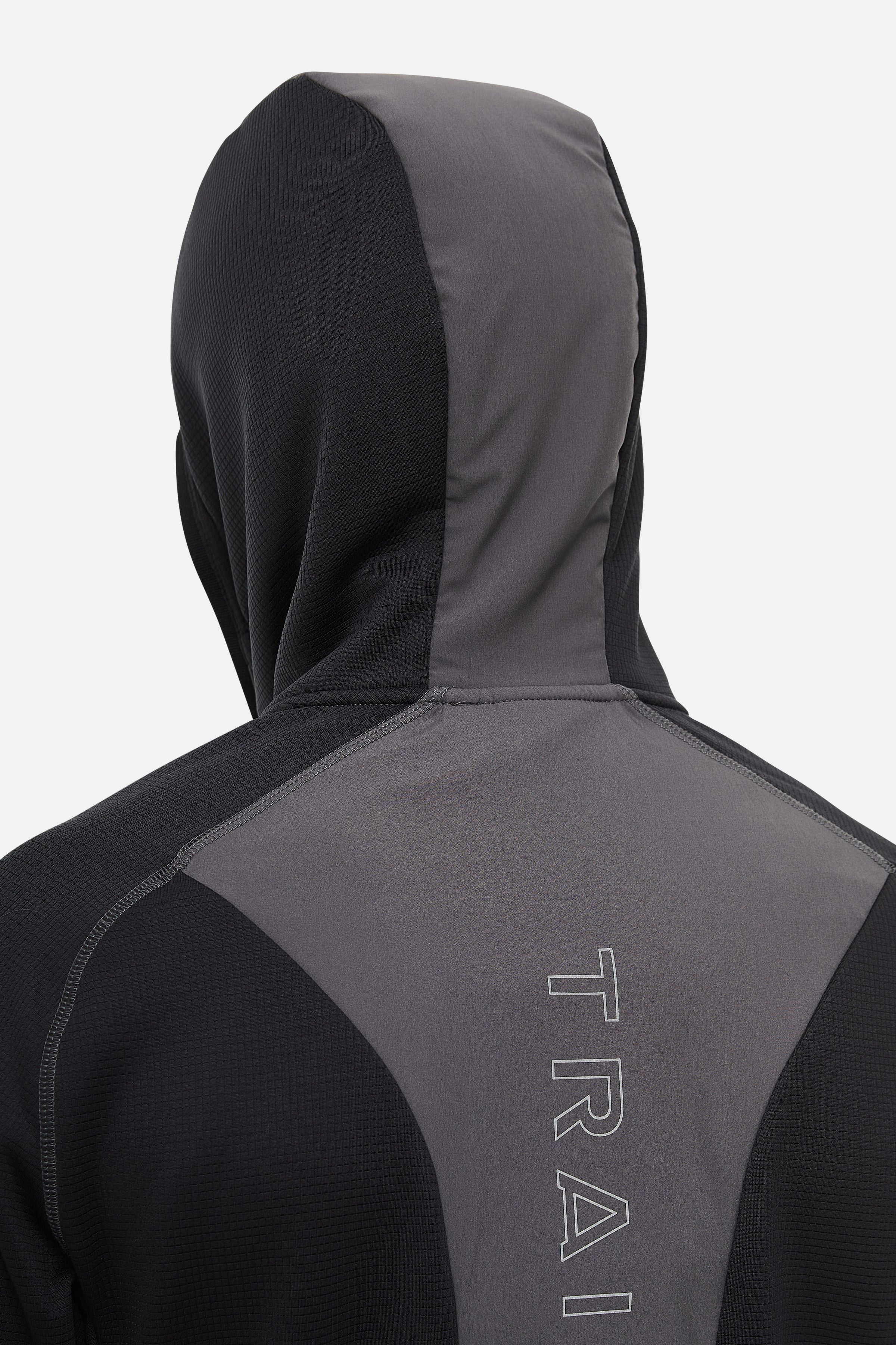 Glacier Fleece Hood - Black/Grey