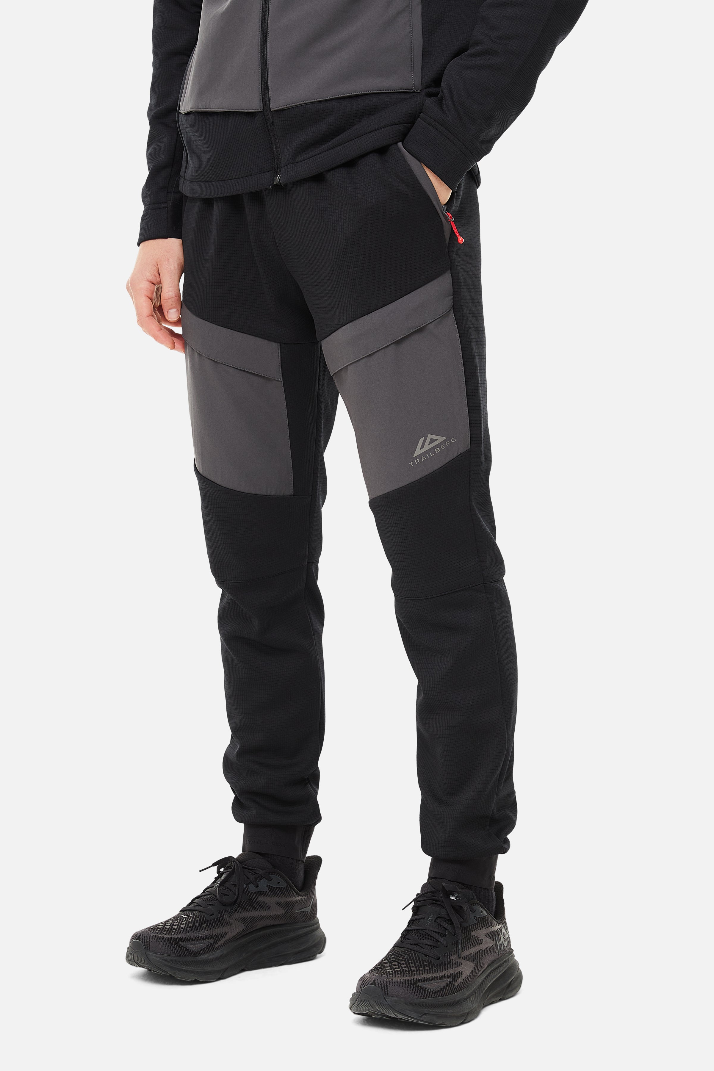 Glacier Fleece Tracksuit - Black/Grey