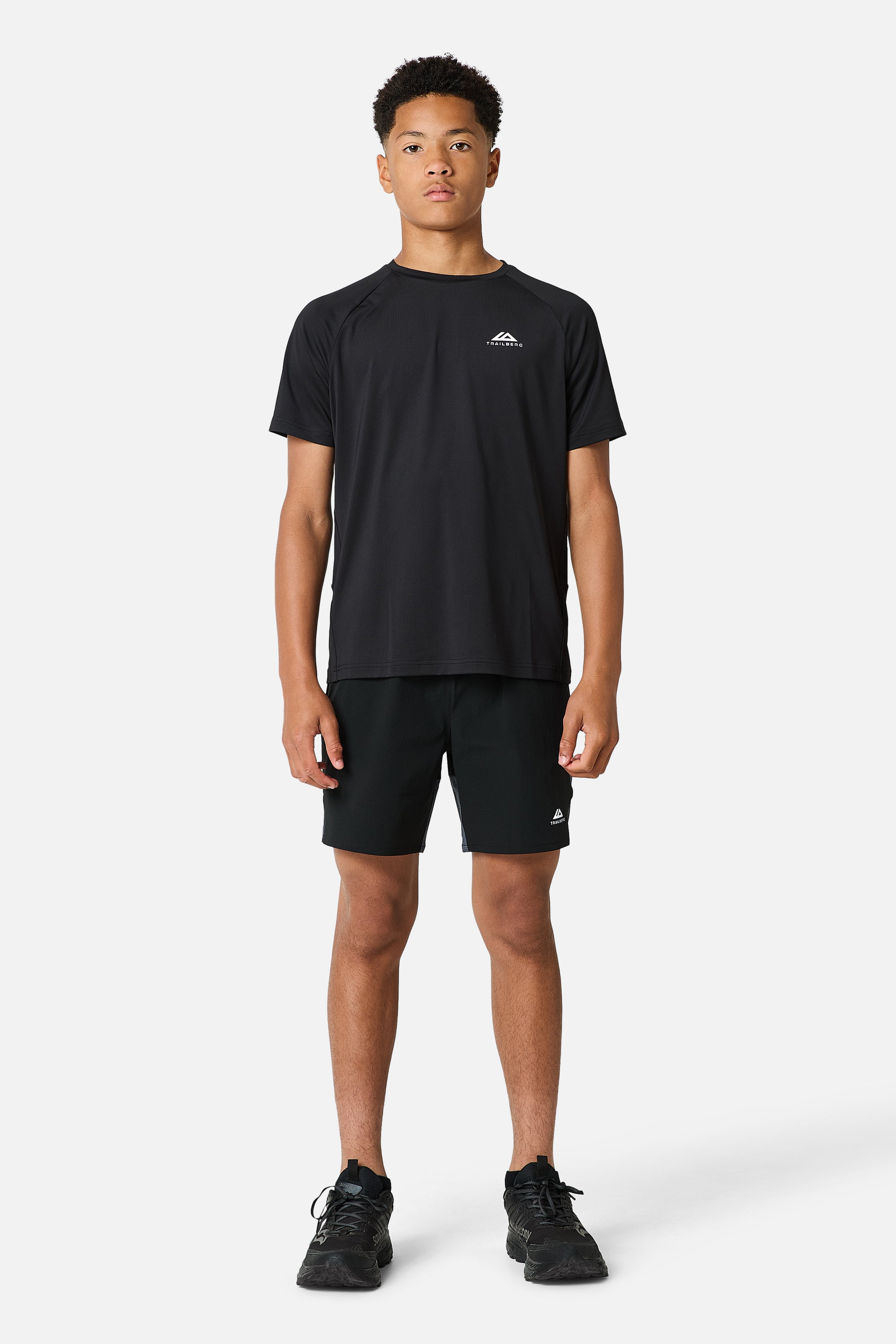 Boys Rapid Grid Twinset - Black/Graphite Grey