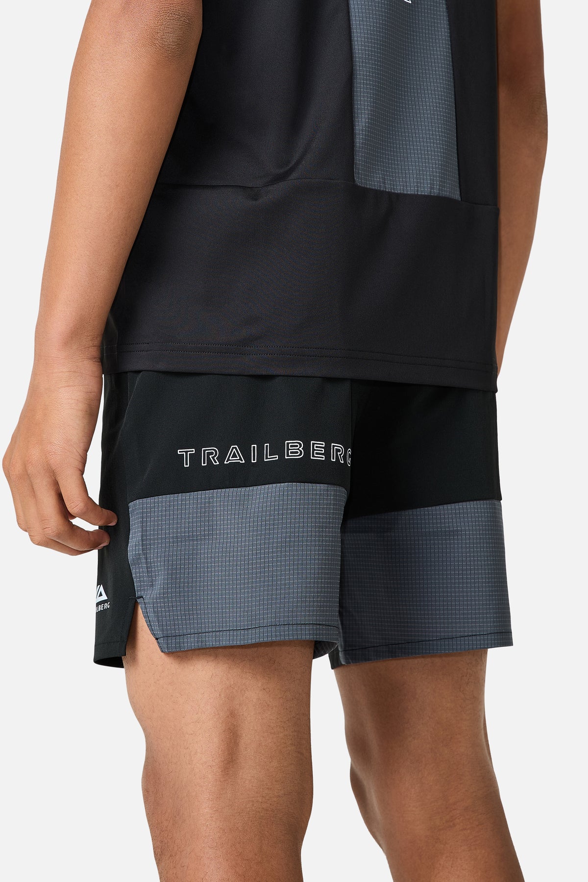 Boys Rapid Grid Twinset - Black/Graphite Grey