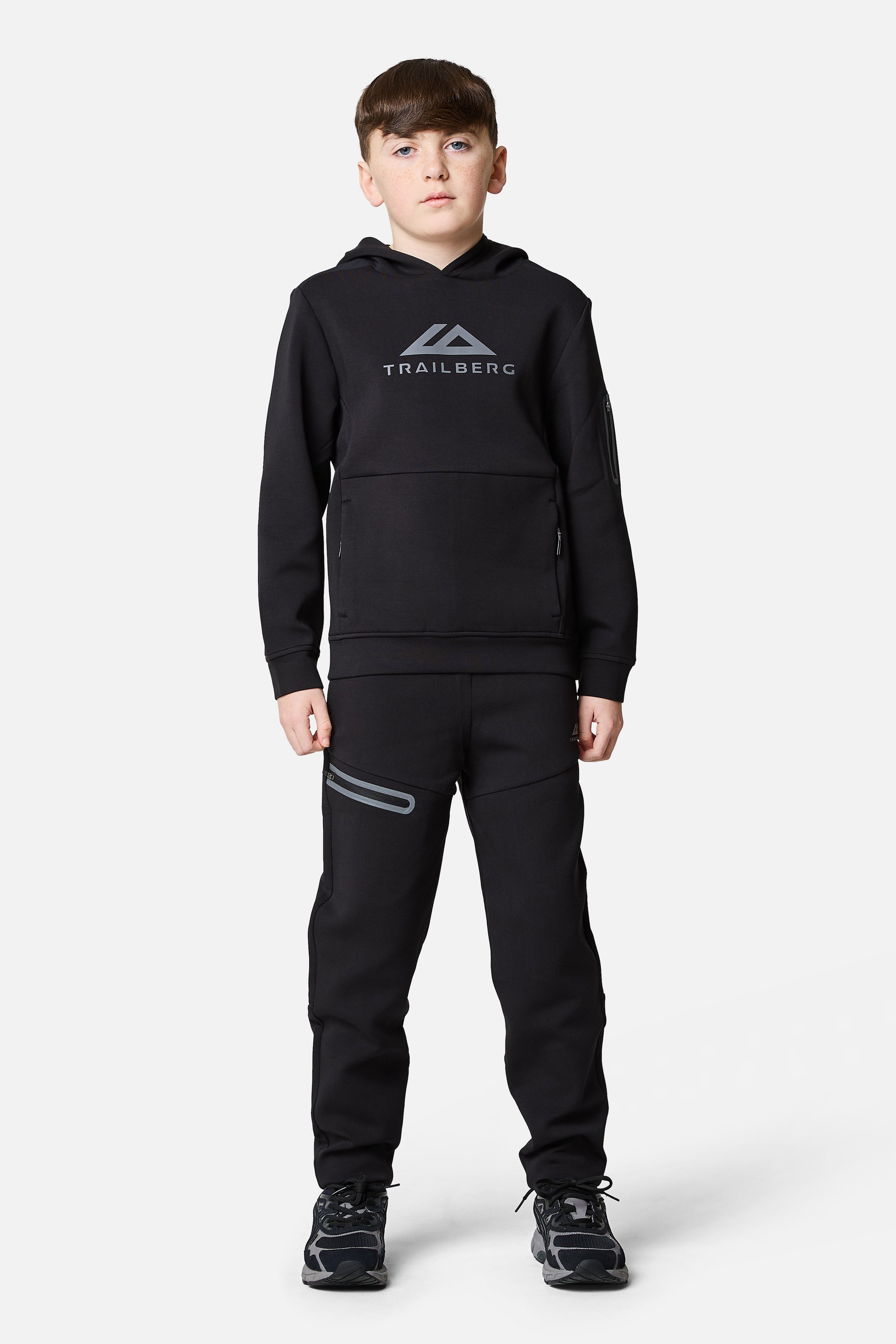 Boys Ignite Fleece Hood - Black