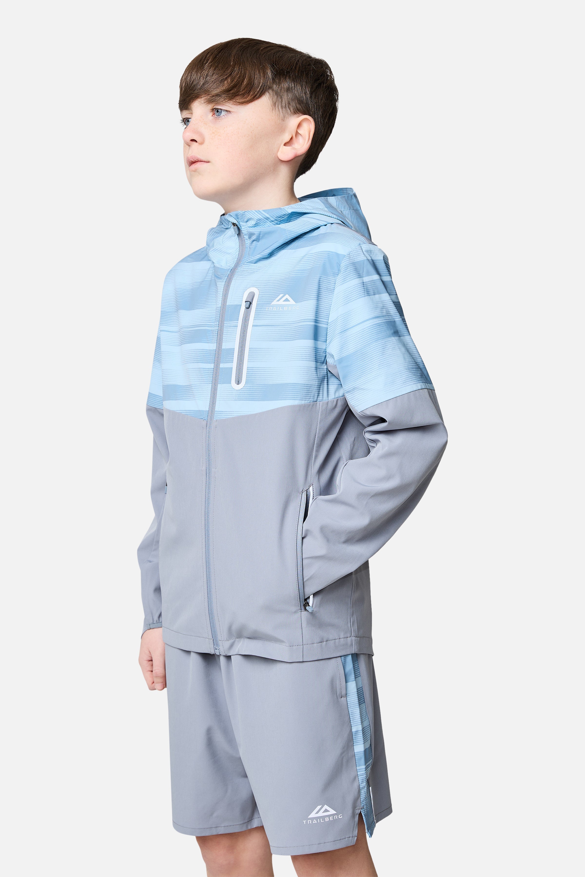 Jungen Windbreaker – Cloud Haze/Dove Blue/Washed Indigo