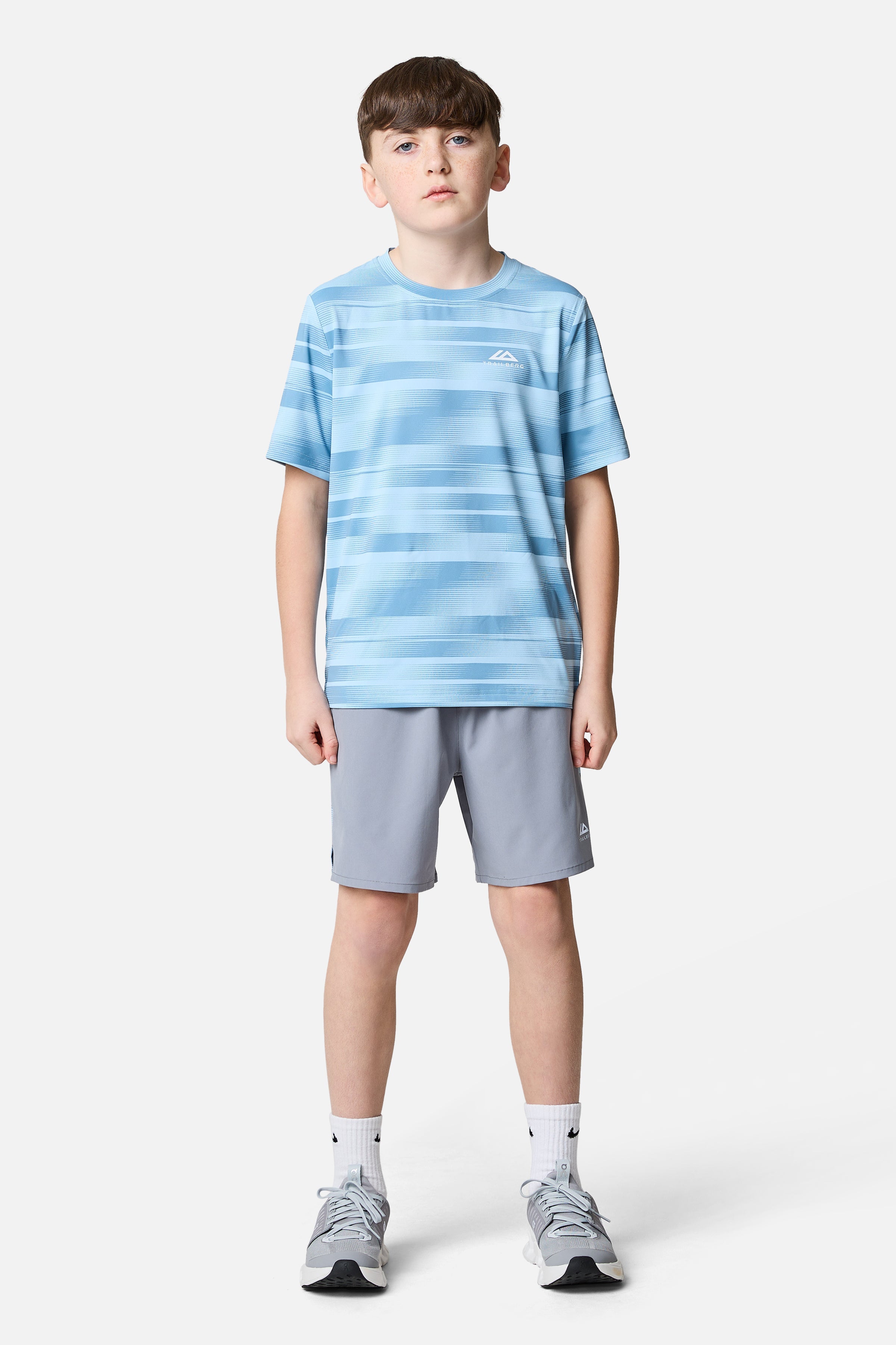 Jungen-T-Shirt "Dimension" – Taubenblau / Washed Indigo