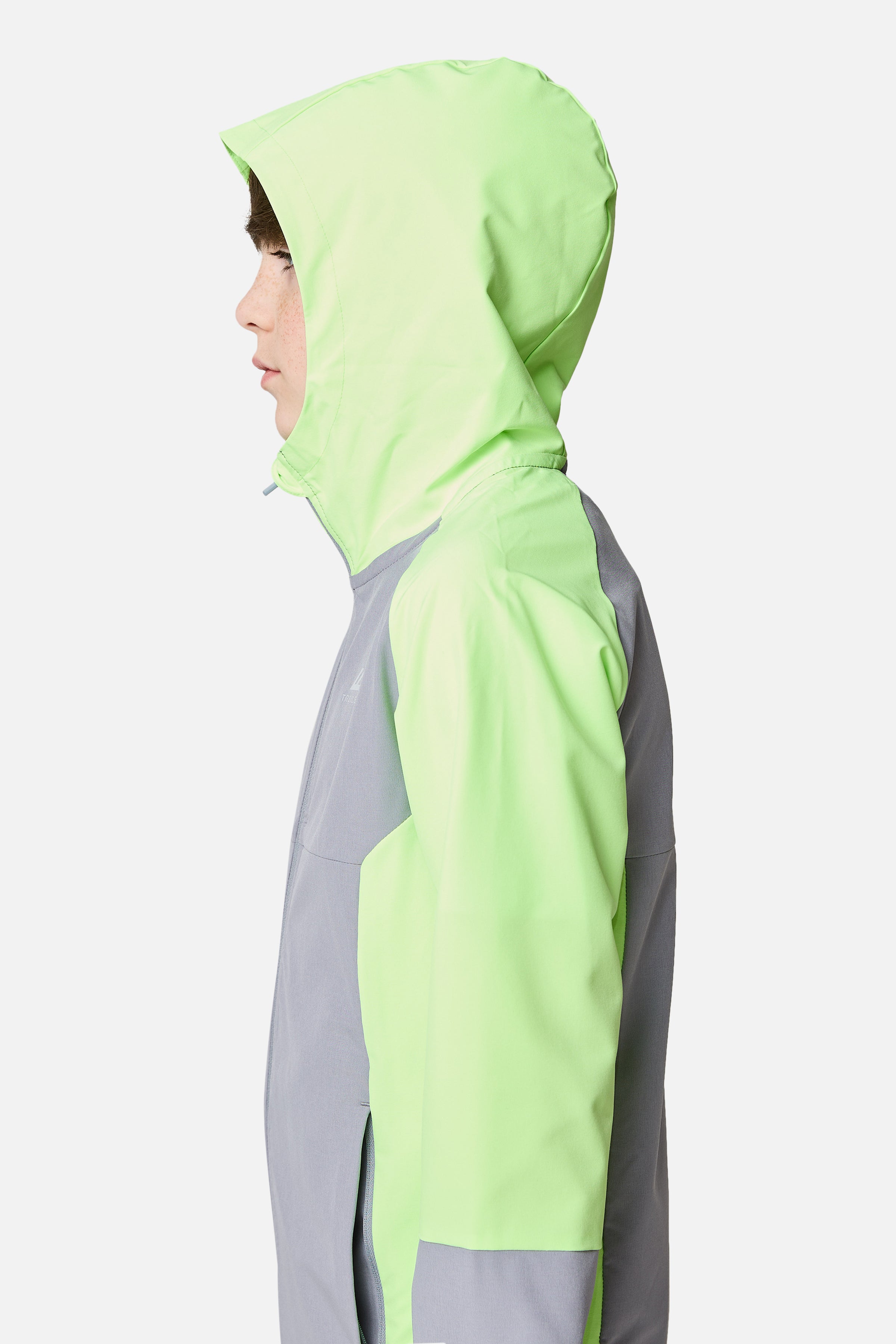 Boys Essentials Hood - Moon Grey/Neon Lime