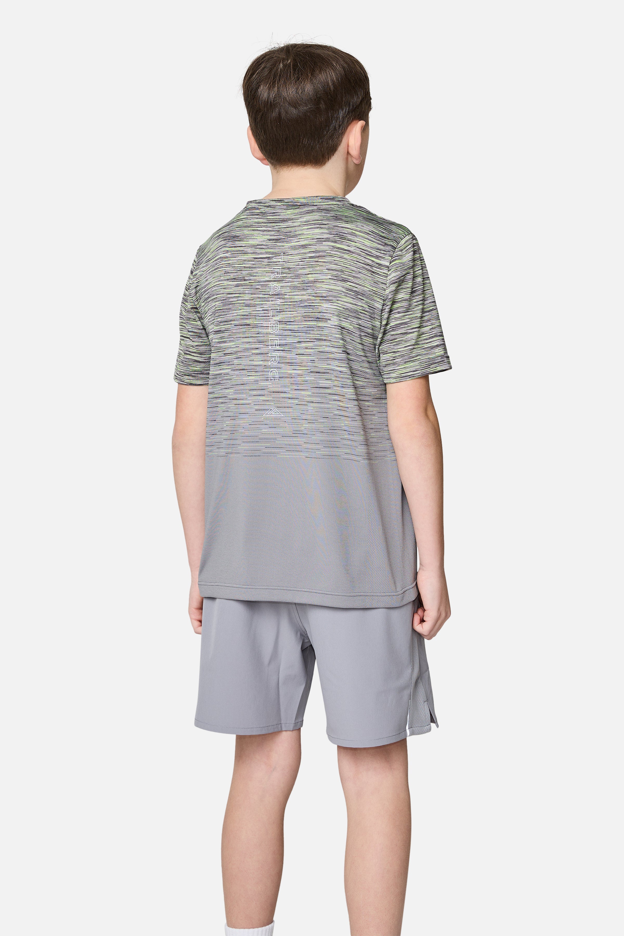 Nahtloses T-Shirt für Jungen - Mondgrau/Eisengrau