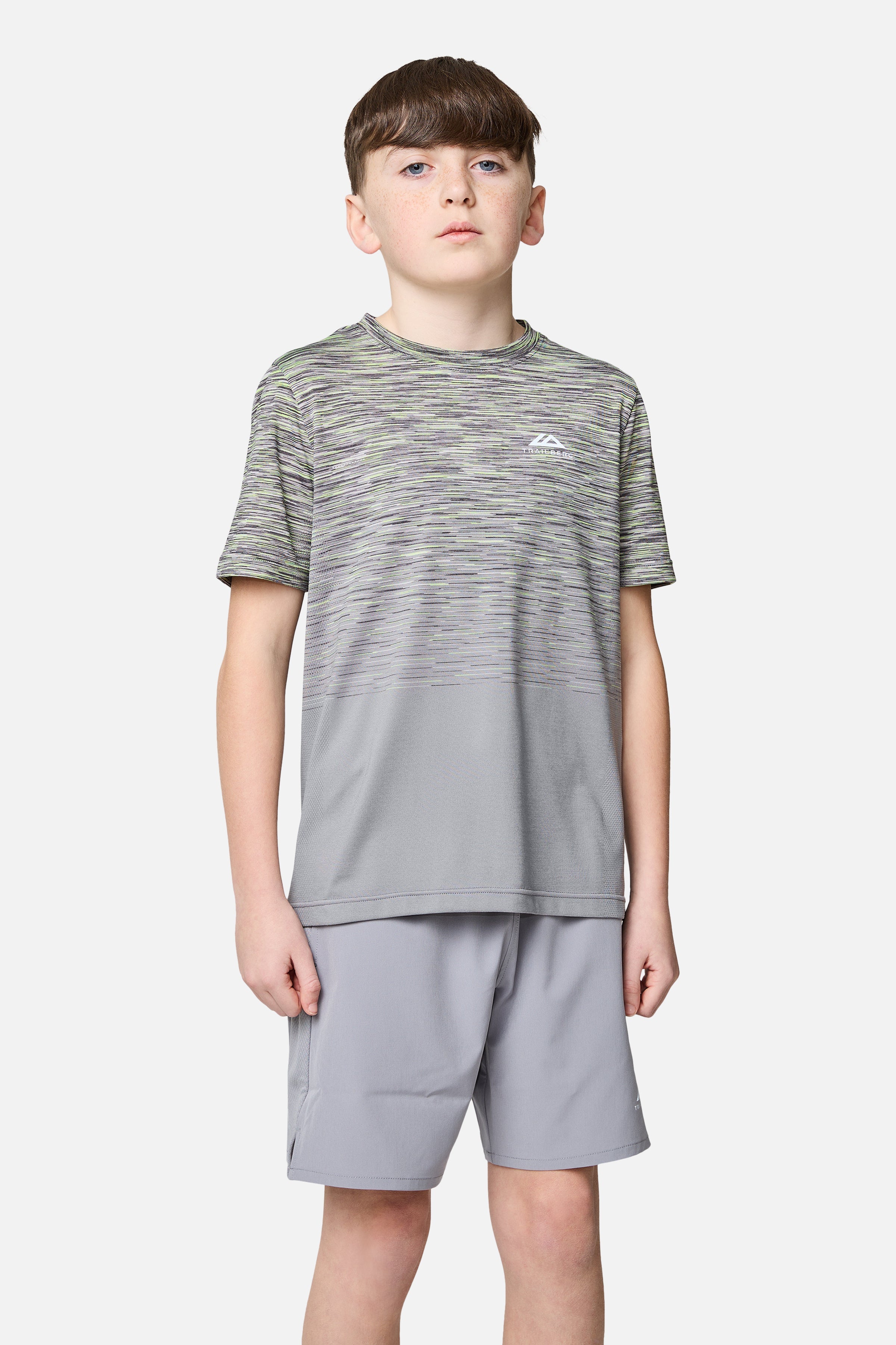Nahtloses T-Shirt für Jungen - Mondgrau/Eisengrau