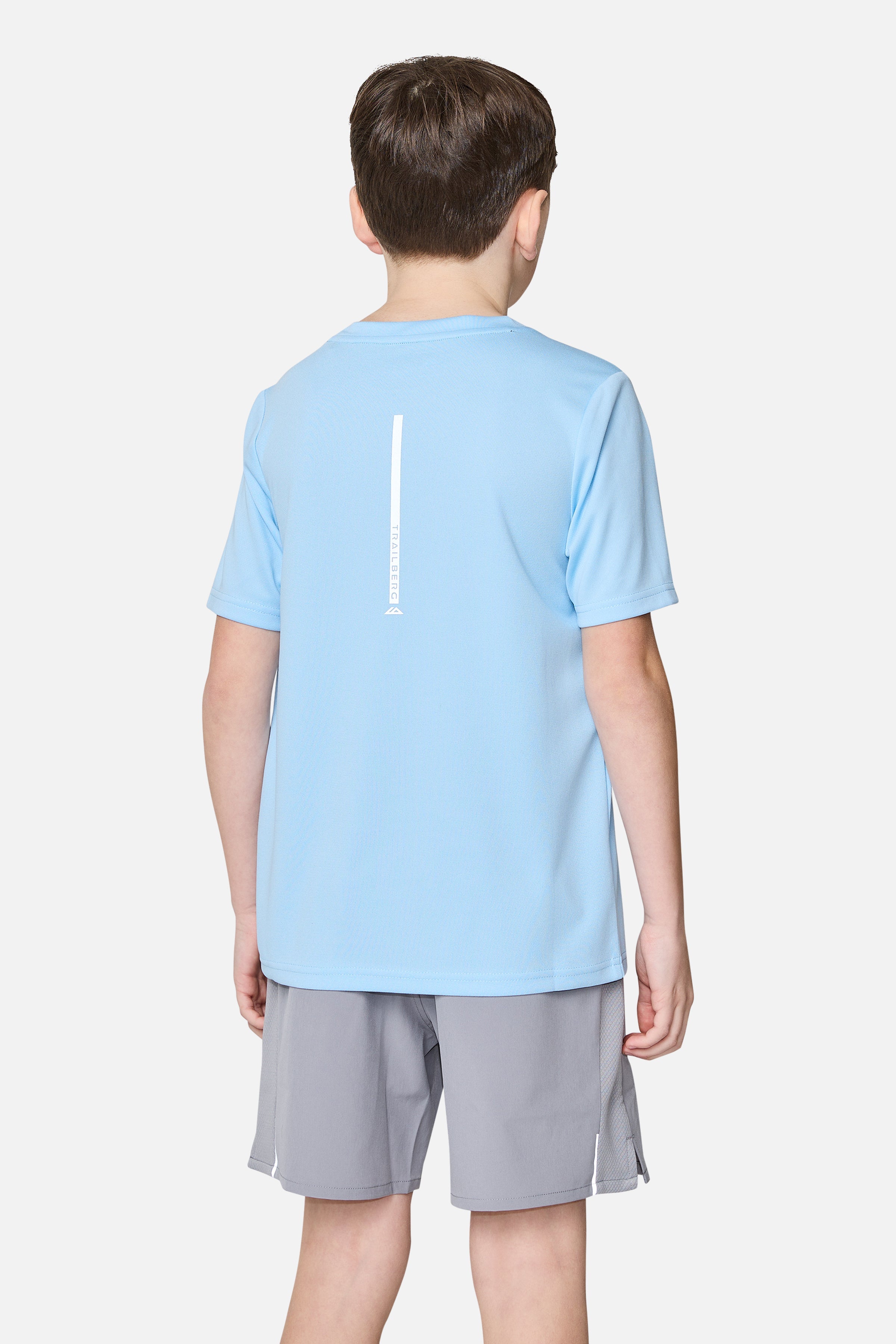 Jungen Intervall T-Shirt - Taubenblau