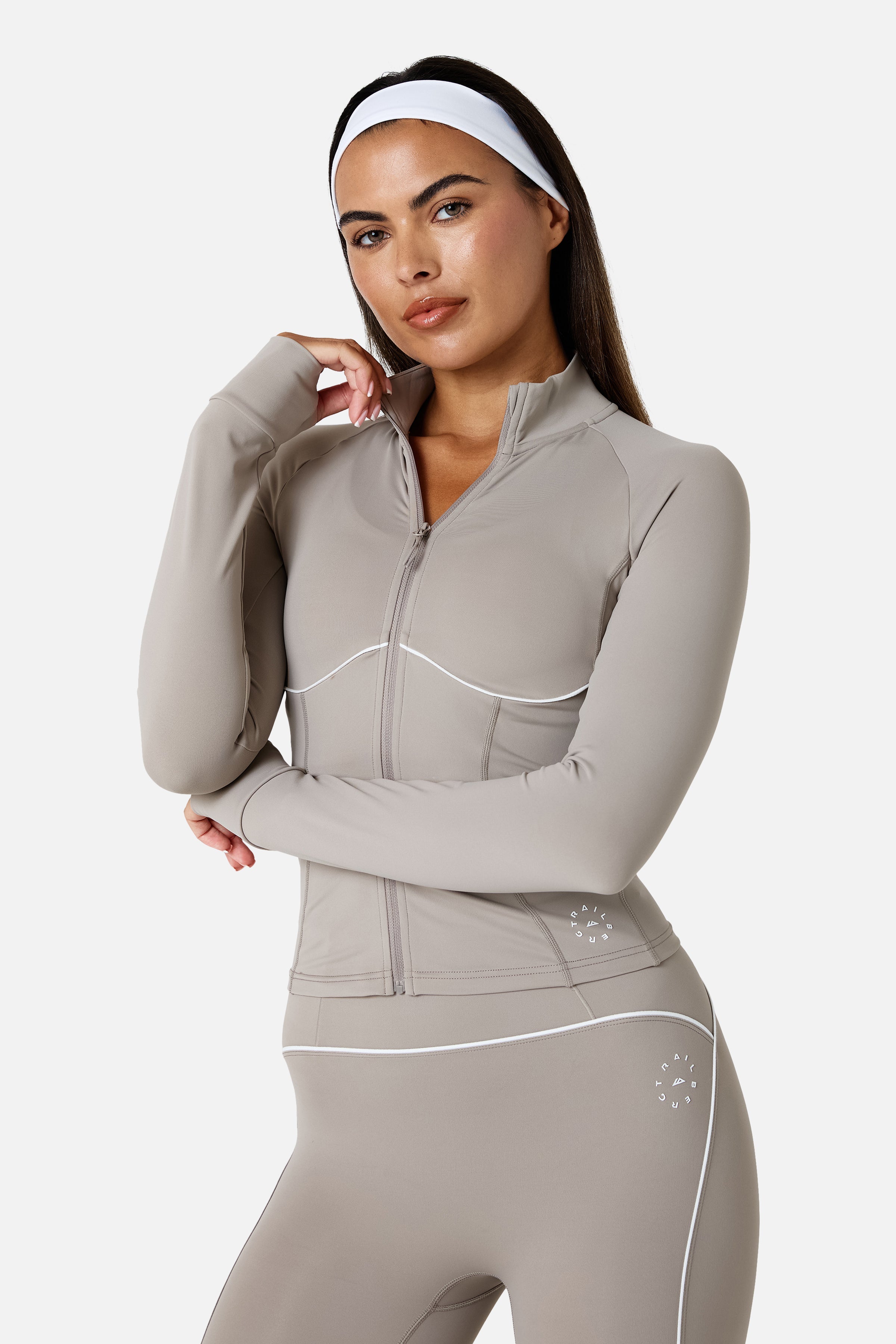 Womens Drift Track Jacket - Pale Taupe