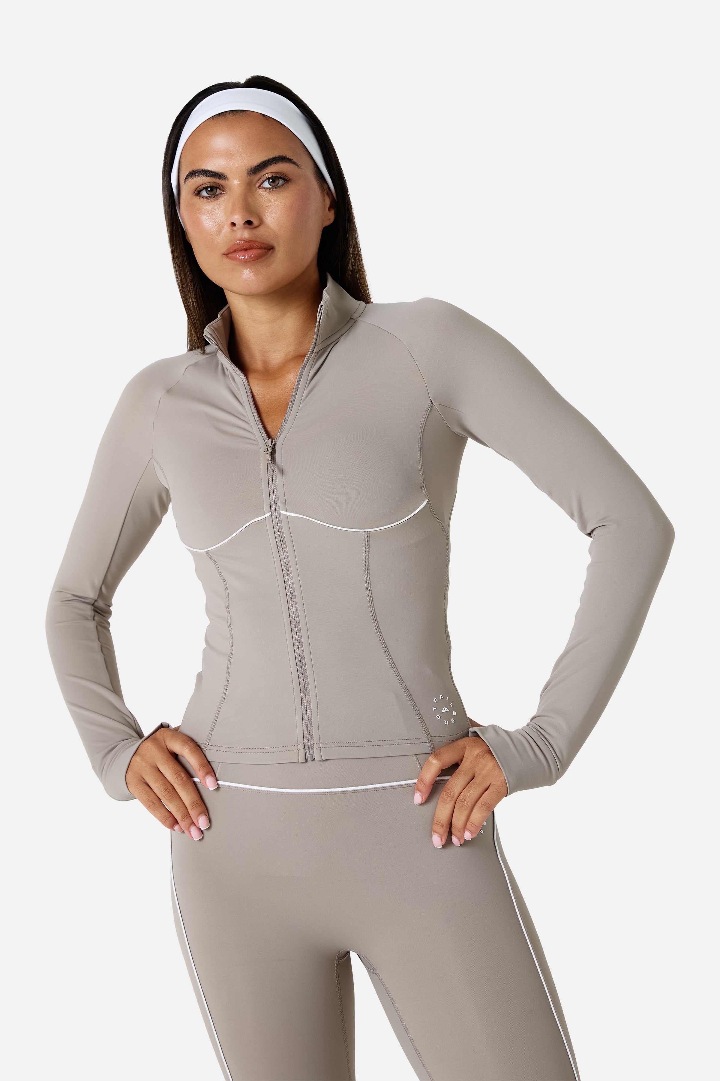 Womens Drift Track Jacket - Pale Taupe