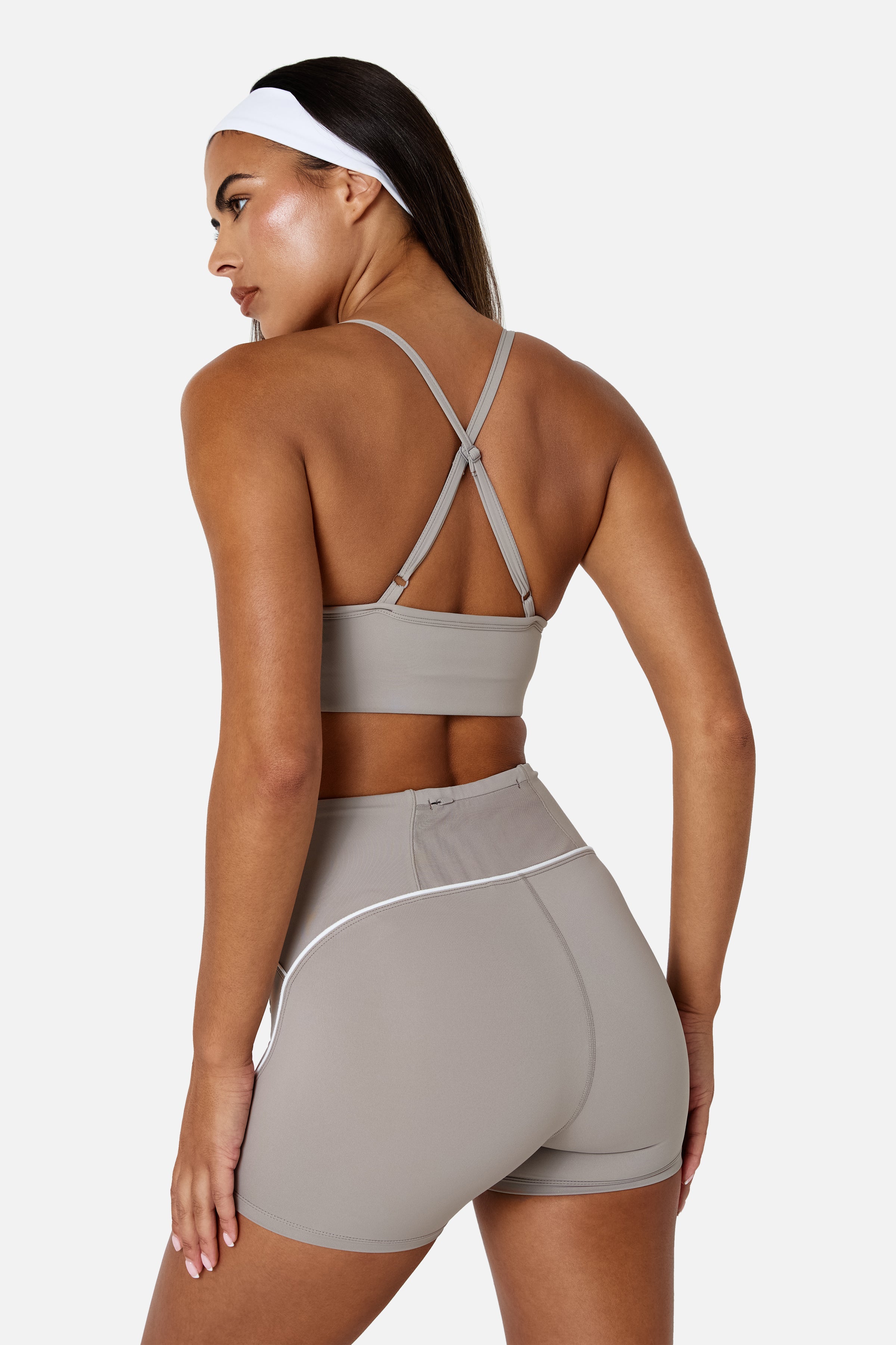 Womens Drift Bra and Short Set - Pale Taupe
