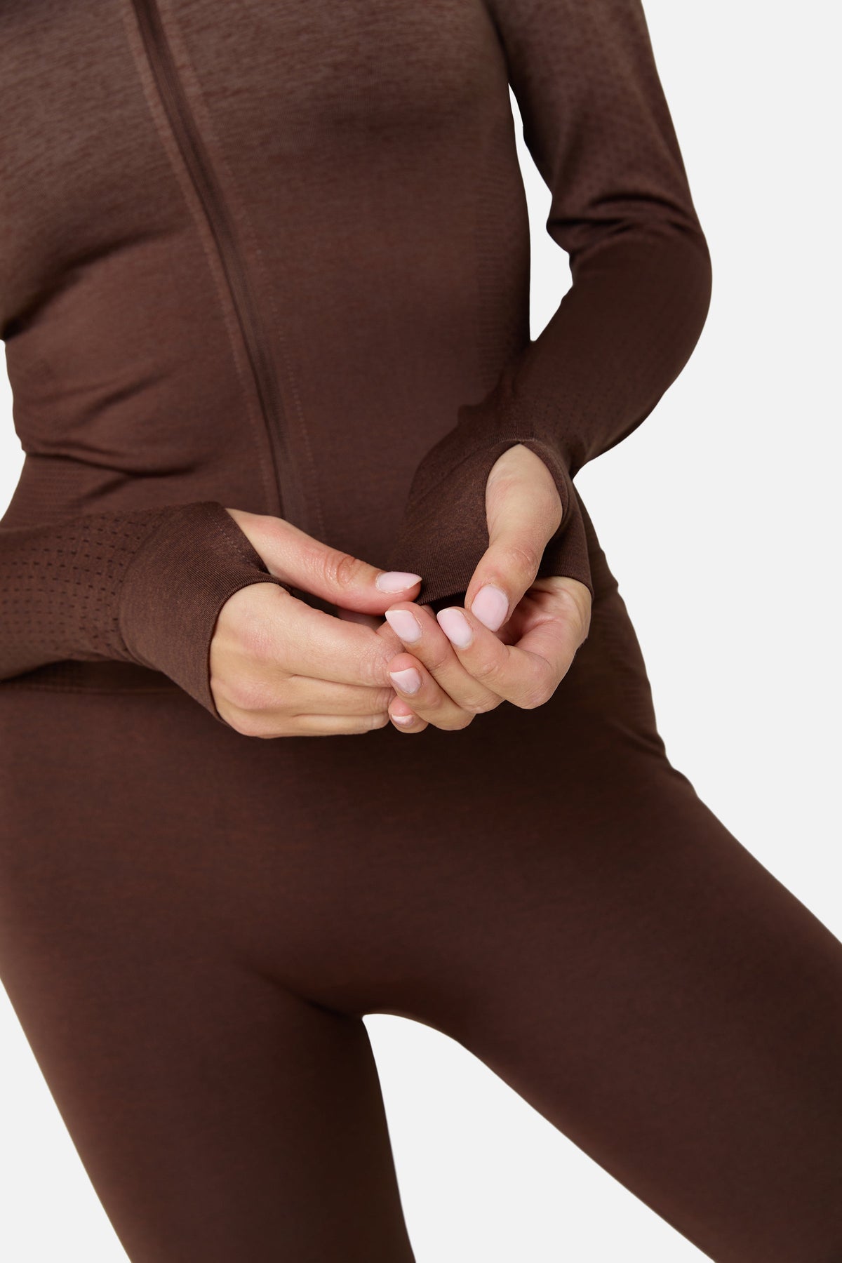 Womens Evocurve Seamless Jacket Set - Bitter Chocolate
