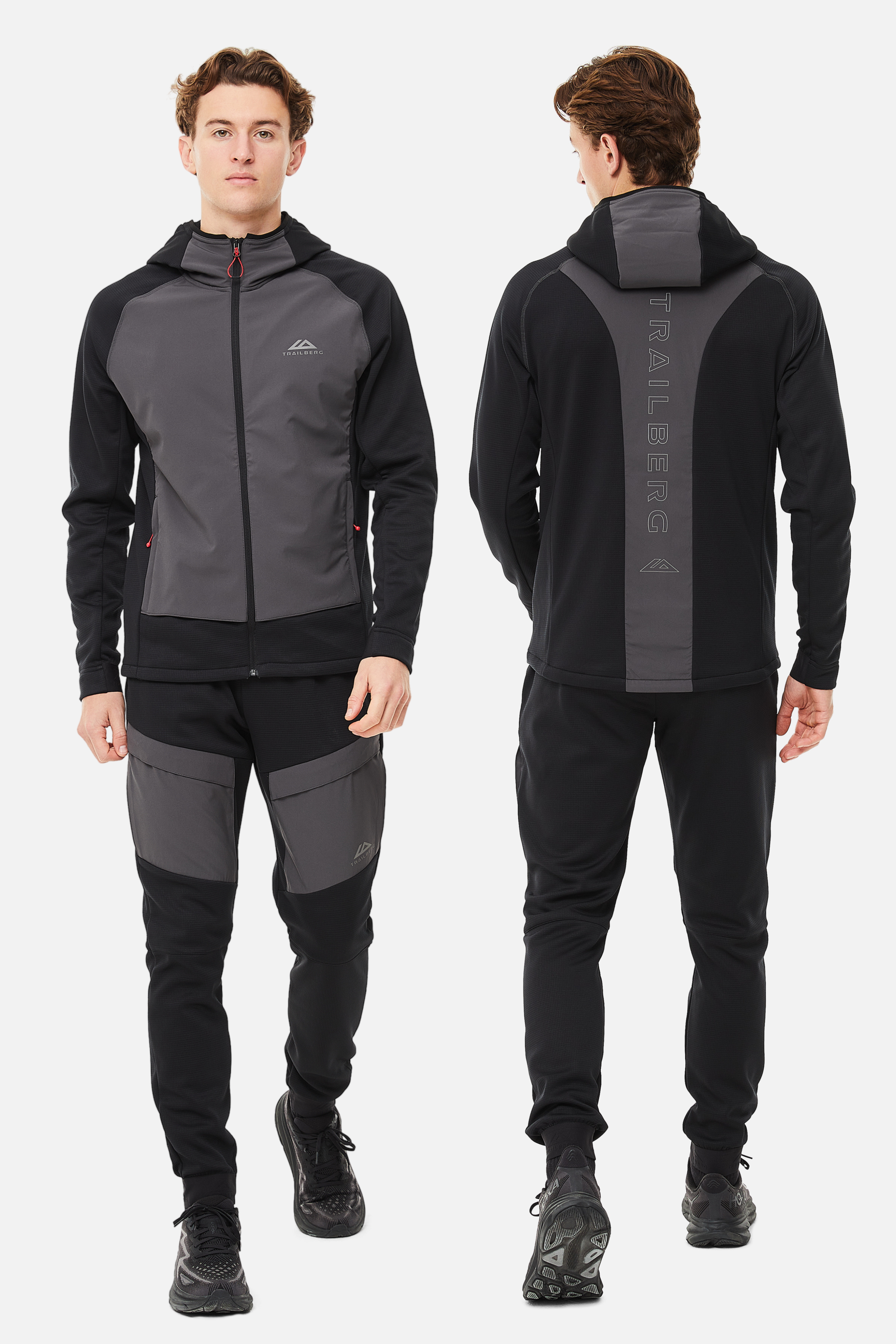 Glacier Fleece Tracksuit - Black/Grey