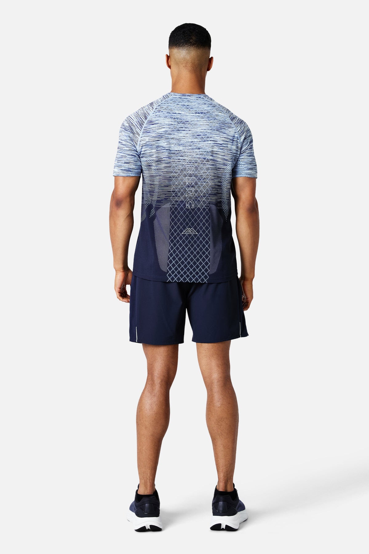 Stride Seamless Tee - Shadowcore/Steel Blue/Iceberg Blue/White