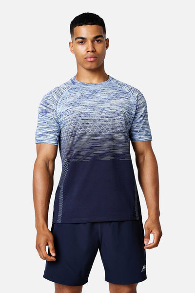 Stride Seamless Tee - Shadowcore/Steel Blue/Iceberg Blue/White