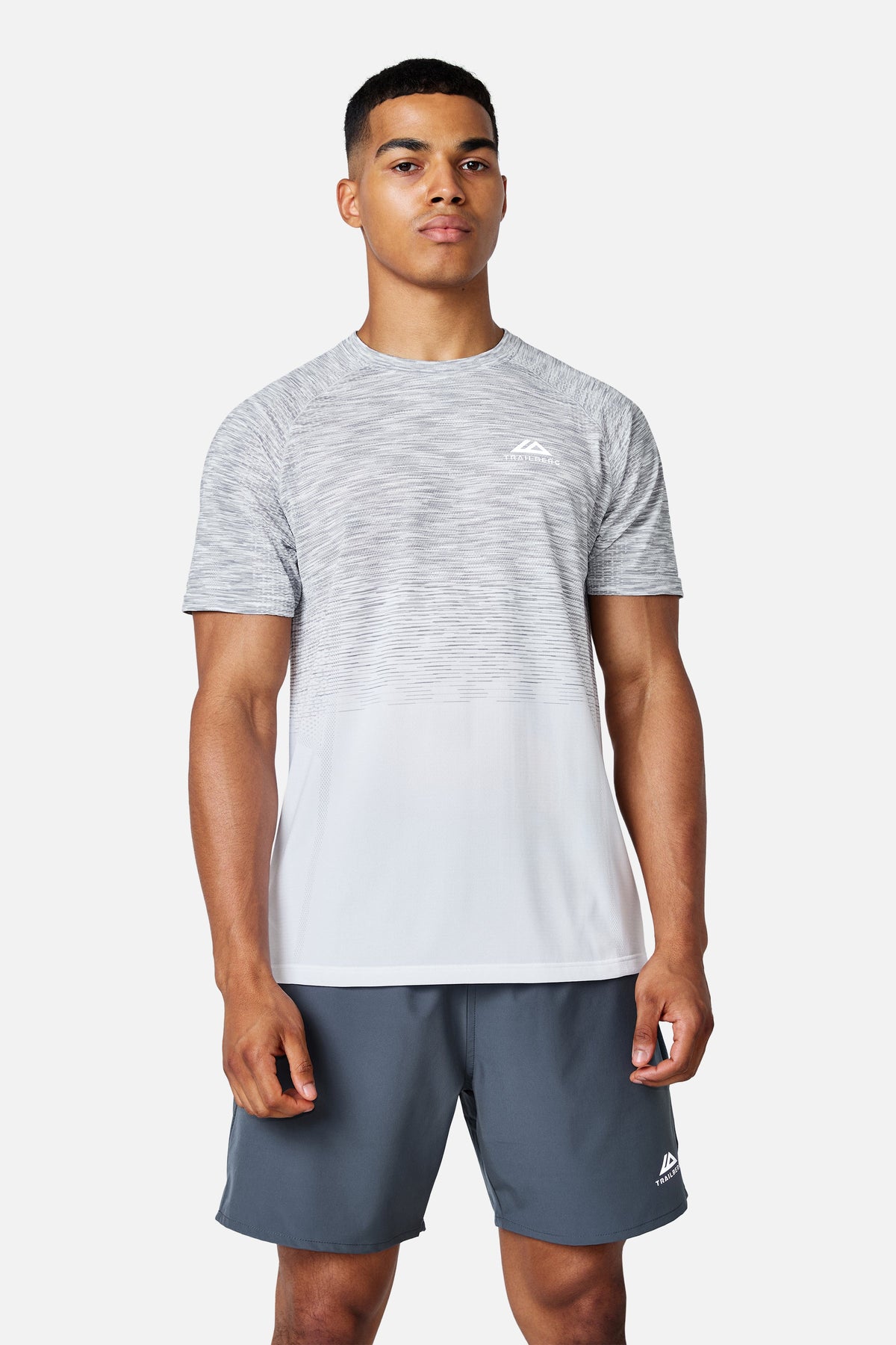 Arc Seamless 2.0 Tee - White/Concrete Grey/Lunar Grey